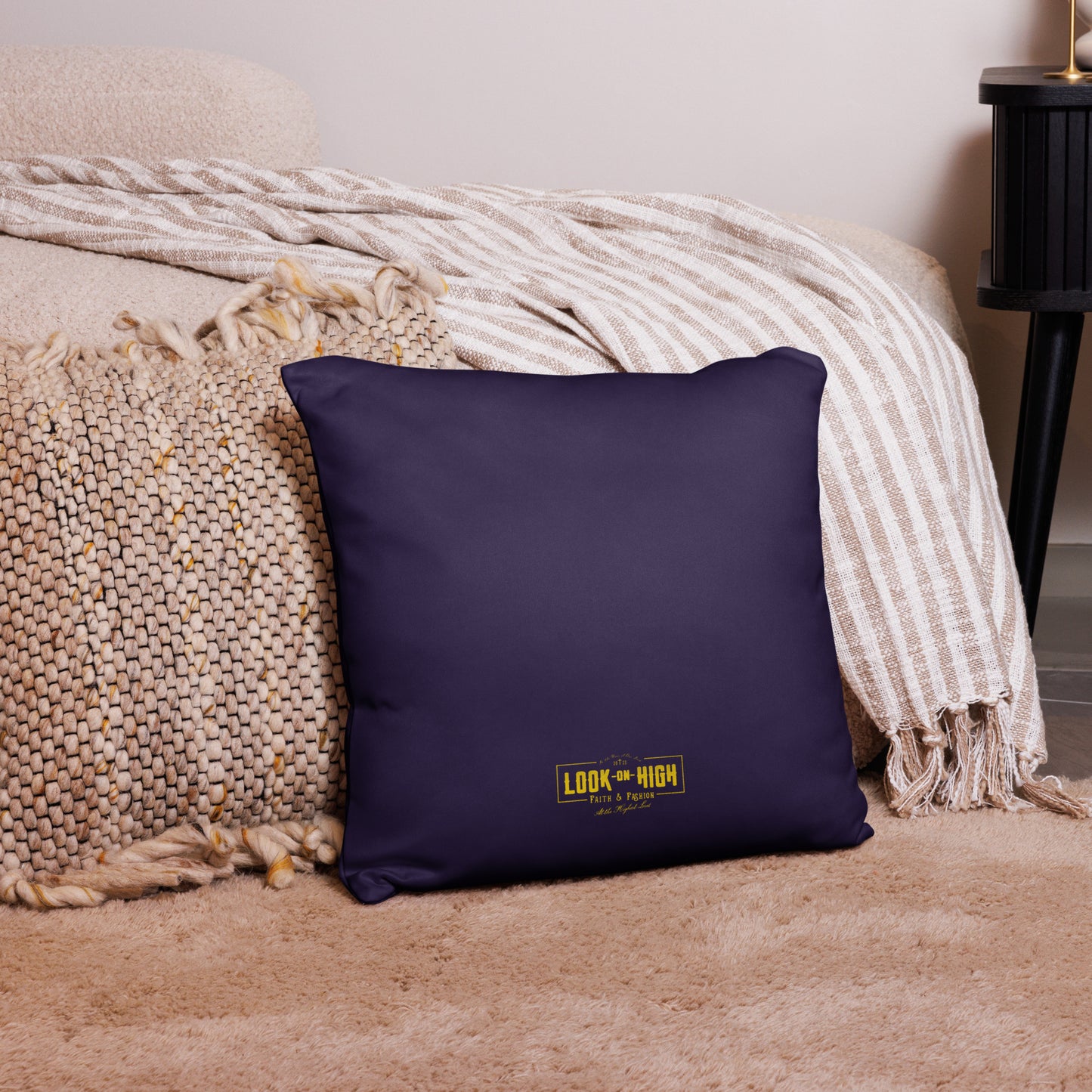 Team Jesus (Gold Crest) Navy Basic Pillow