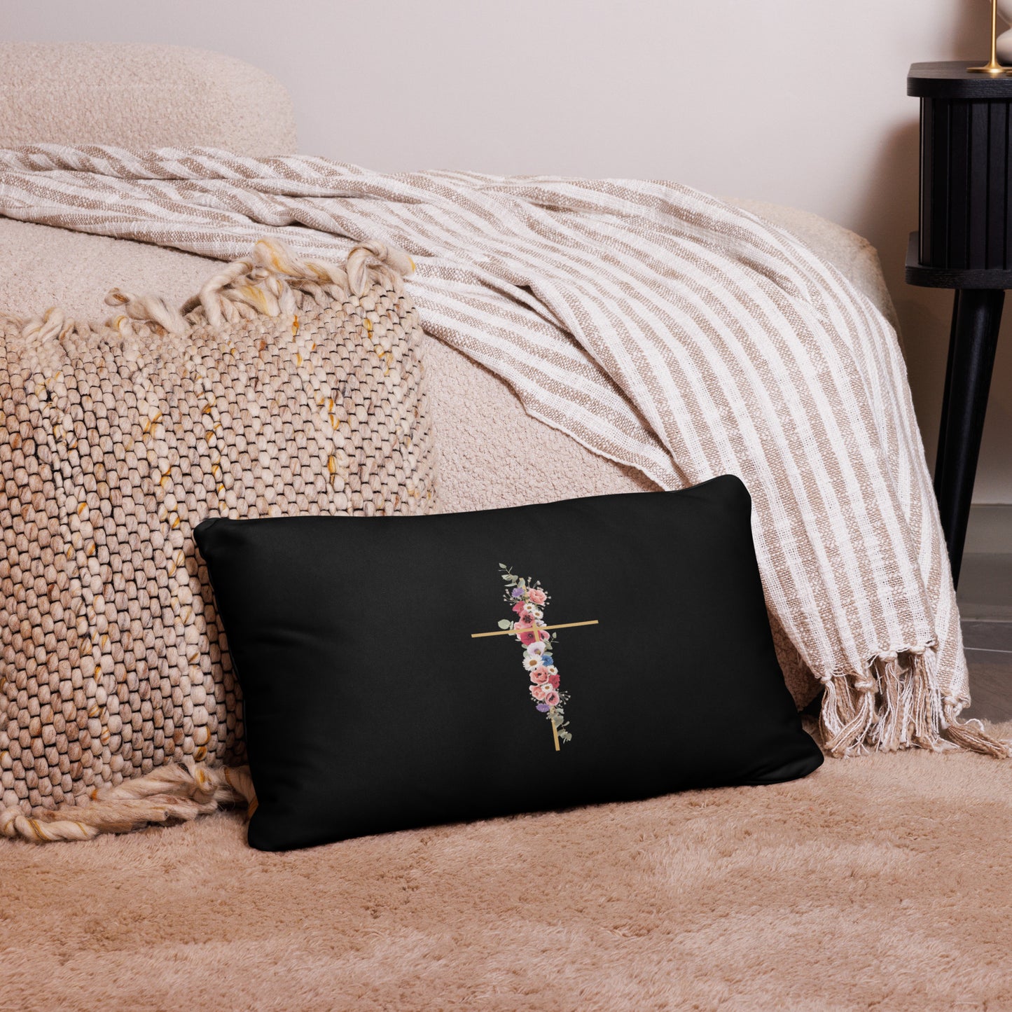 Cross In Bloom (In Bloom Collection) Basic Pillow