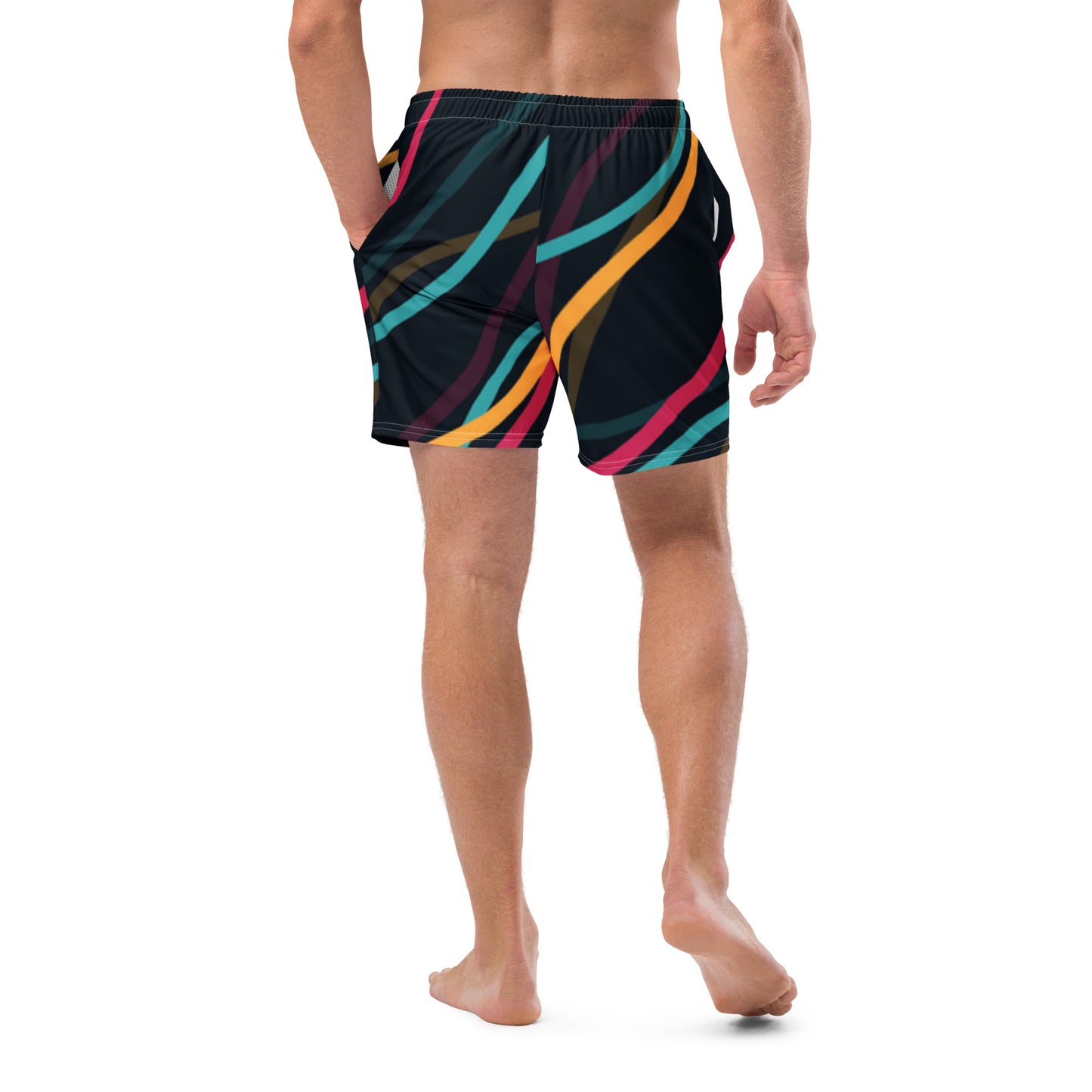 Team Jesus (Cream on Navy) Men's Swim Trunks
