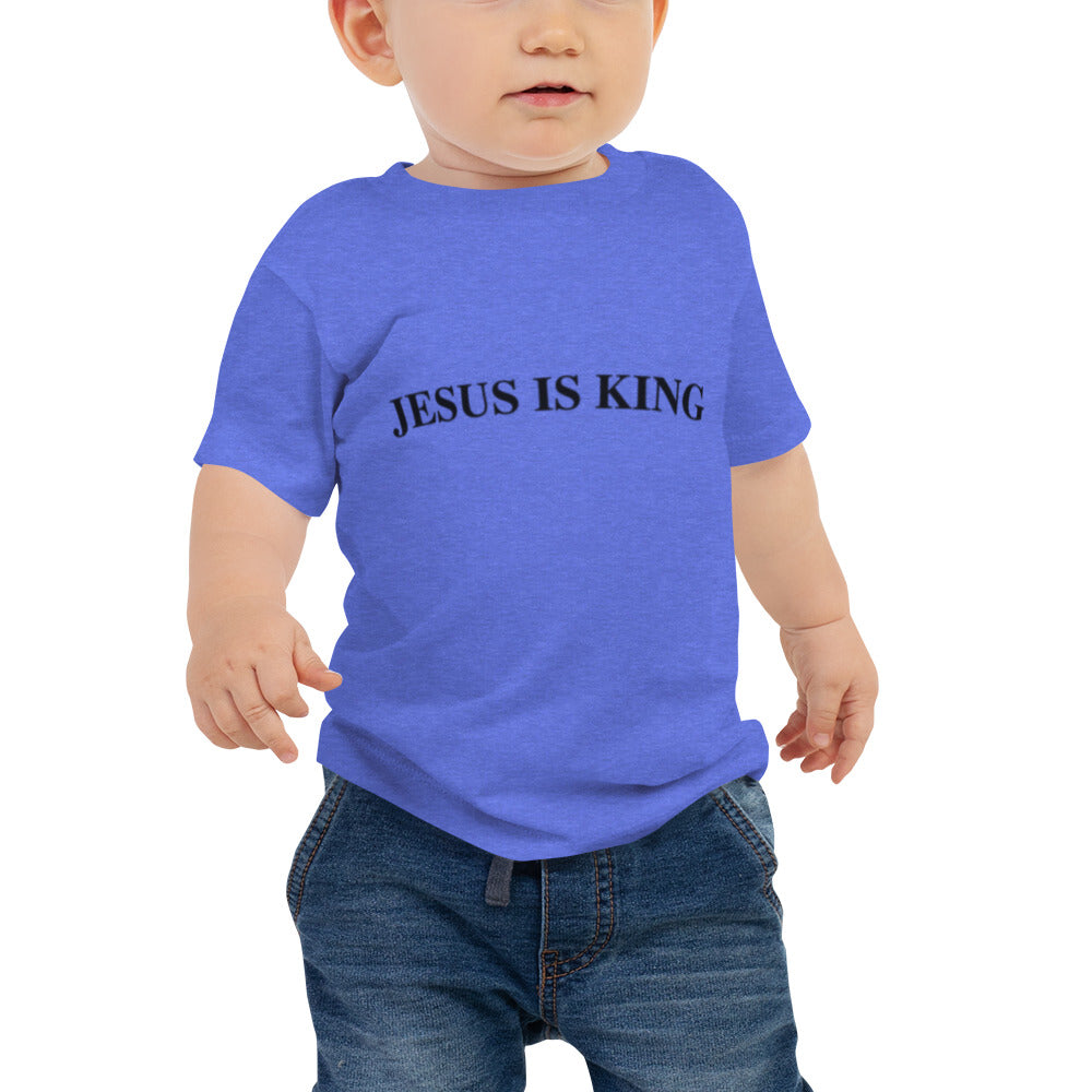 Jesus Is King (Center City Collection) Baby Jersey Short Sleeve Tee in Black