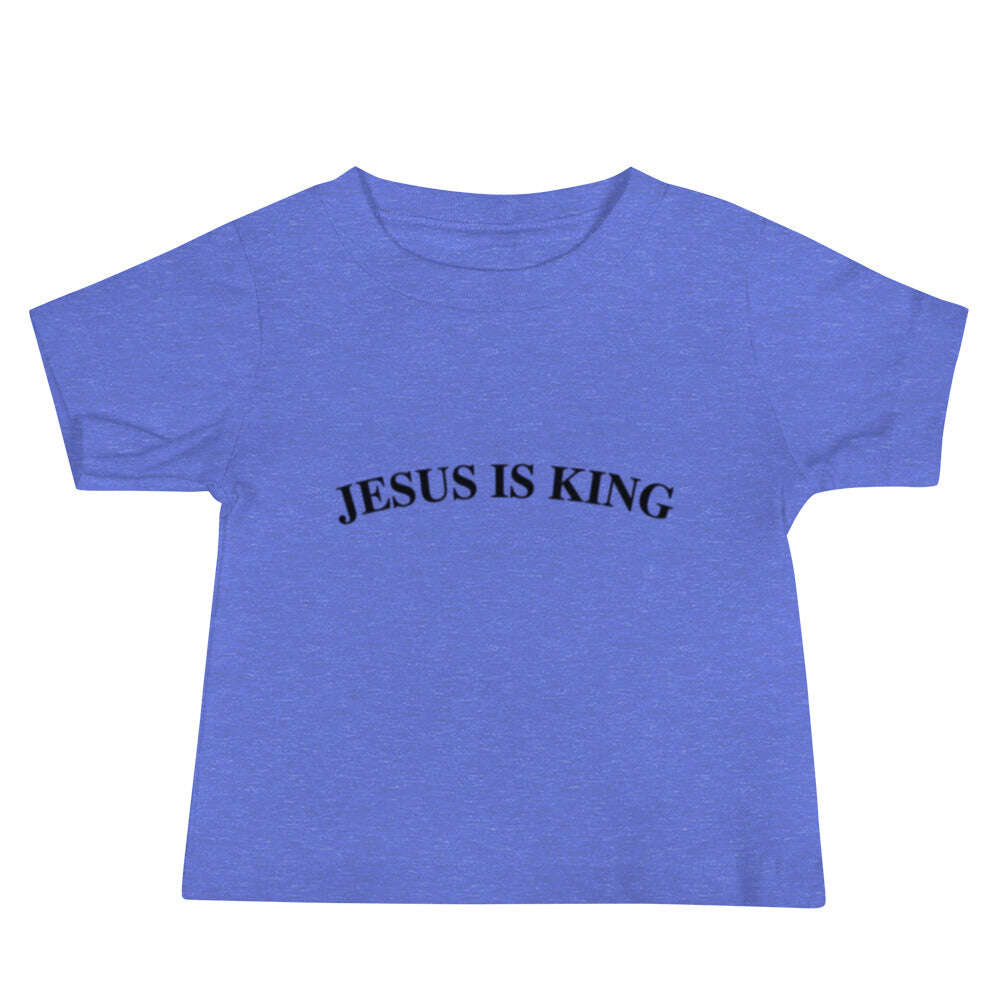 Jesus Is King (Center City Collection) Baby Jersey Short Sleeve Tee in Black
