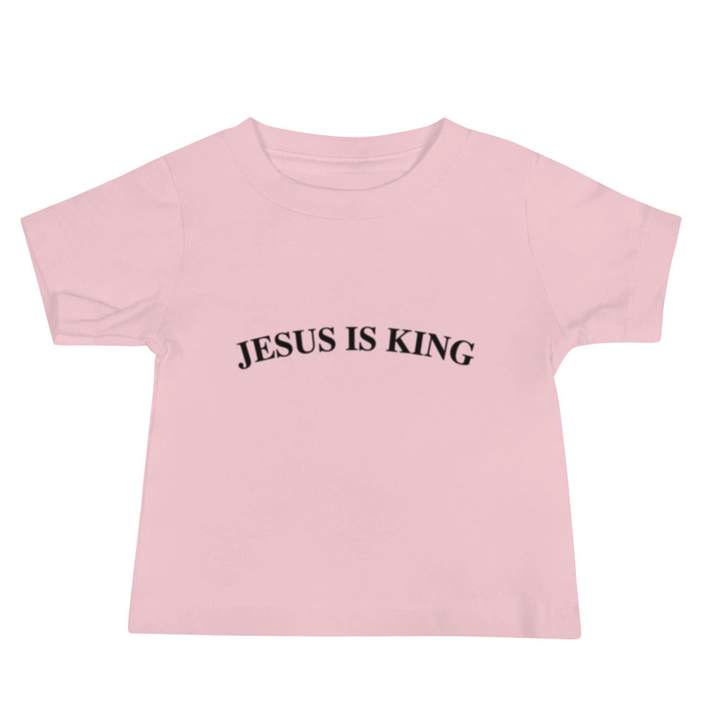 Jesus Is King (Center City Collection) Baby Jersey Short Sleeve Tee in Black