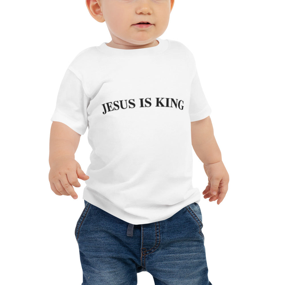 Jesus Is King (Center City Collection) Baby Jersey Short Sleeve Tee in Black