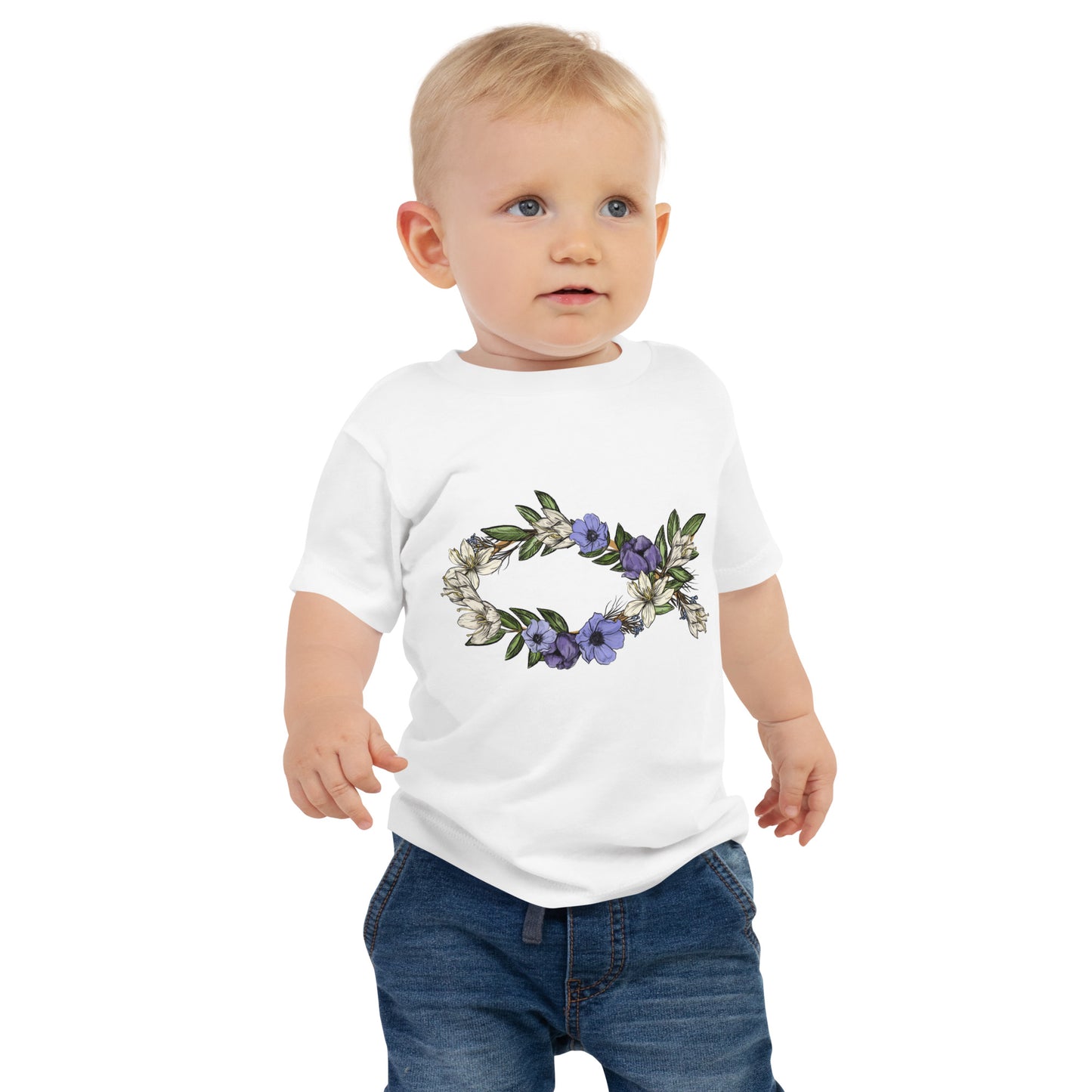 Fish In Bloom (In Bloom Collection) Baby Jersey Short Sleeve Tee