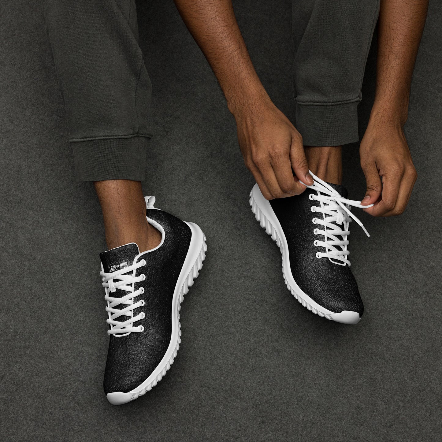 AMEN (The Fighter Collection) Men’s Athletic Shoes - White on Black