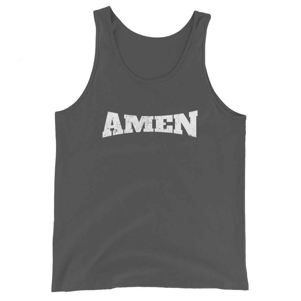 AMEN in White (The Fighter Collection) Unisex Tank Top