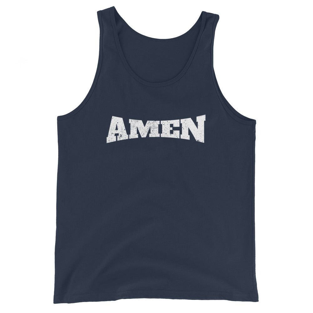 AMEN in White (The Fighter Collection) Unisex Tank Top