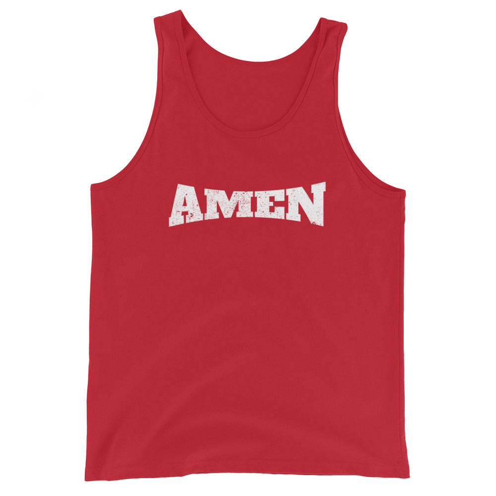 AMEN in White (The Fighter Collection) Unisex Tank Top