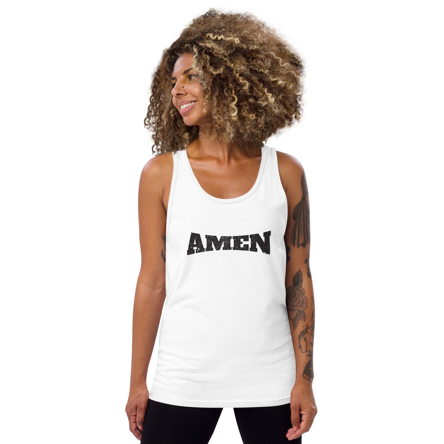 AMEN in Black (The Fighter Collection) Unisex Tank Top