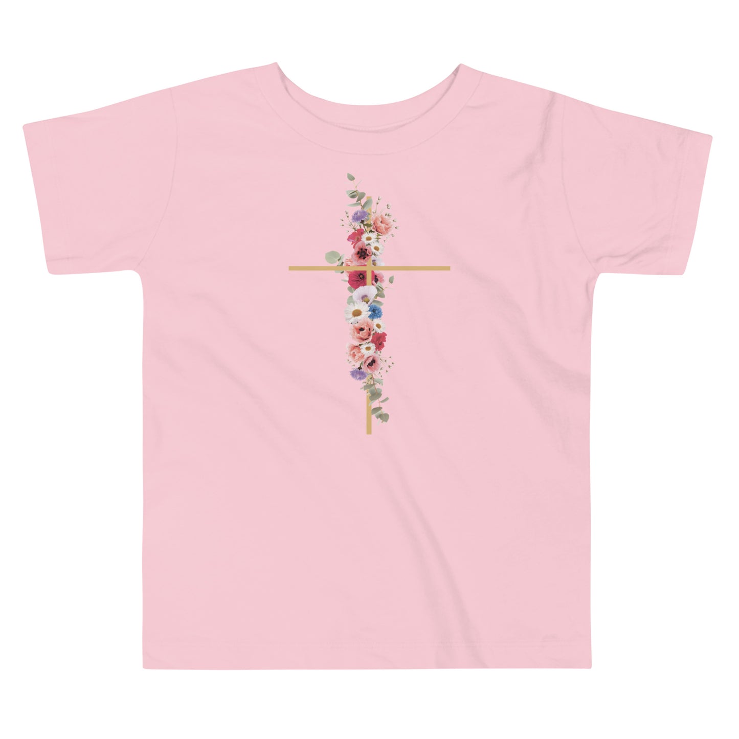 Cross In Bloom - Toddler Short Sleeve Tee