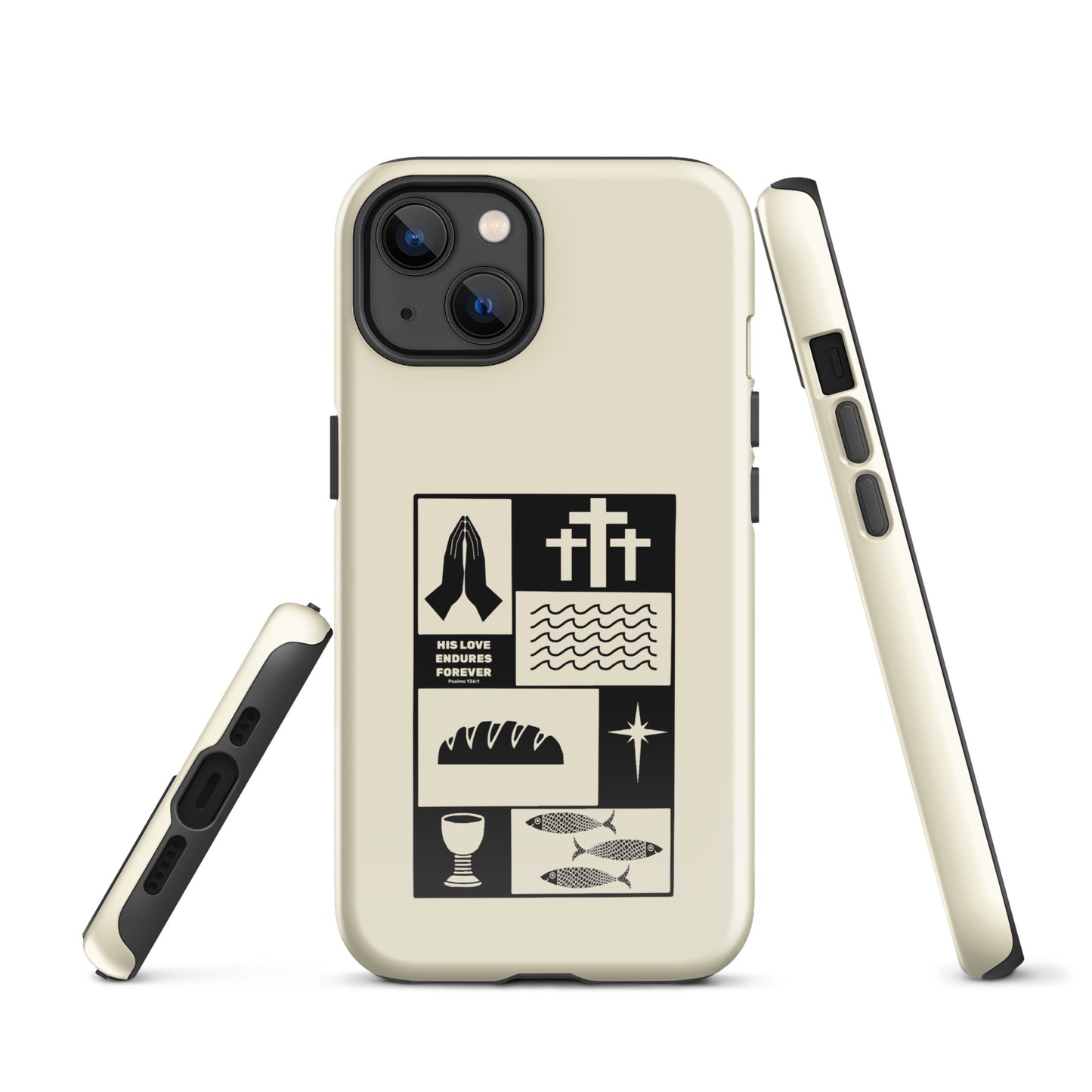 His Love Endures (Center City Collection) Lace White Tough Case for iPhone®