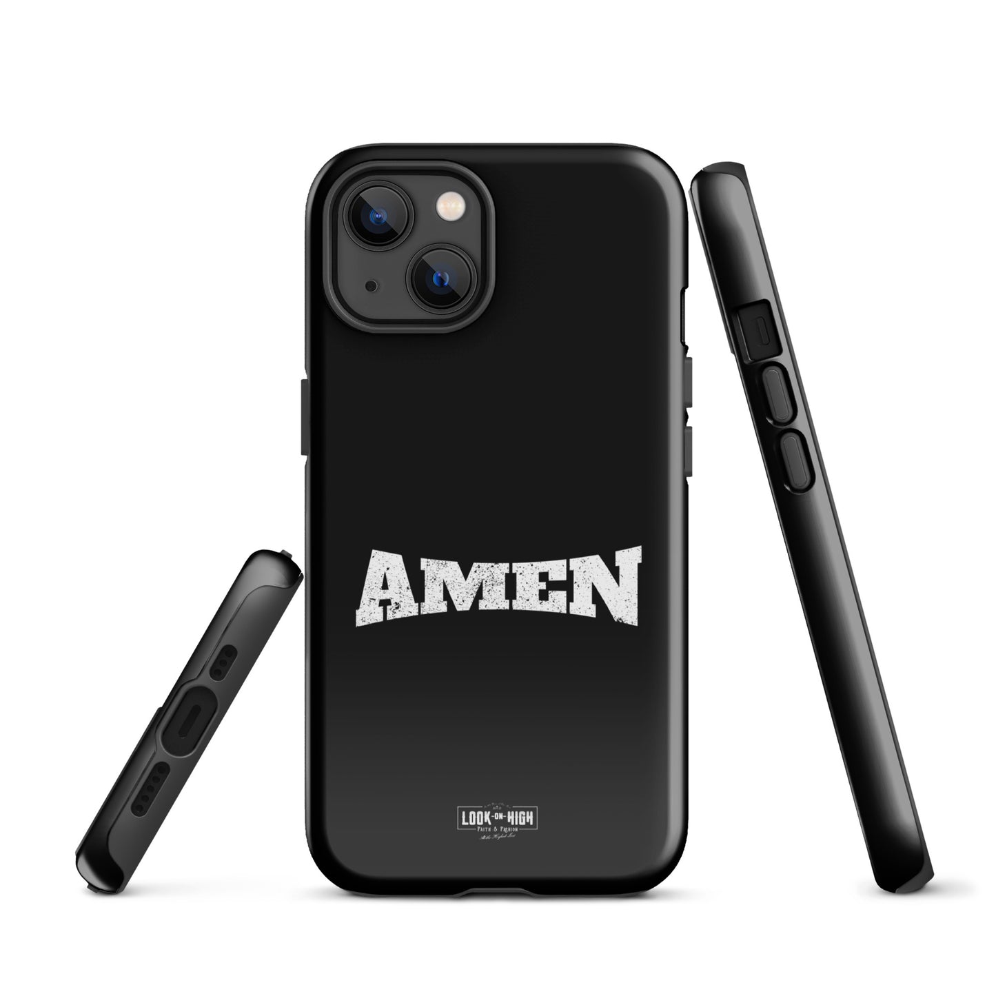 AMEN (The Fighter Collection) White on Black Tough Case for iPhone®