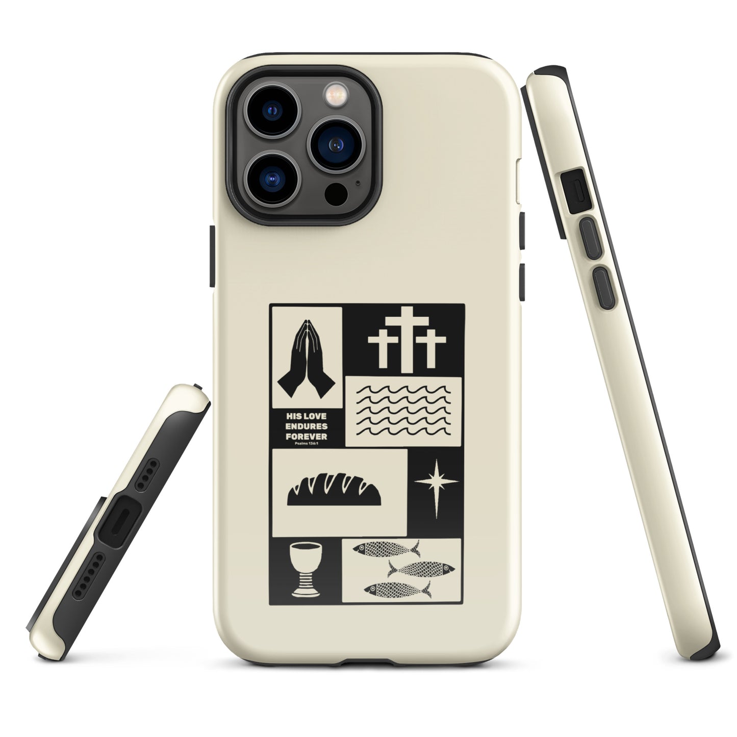 His Love Endures (Center City Collection) Lace White Tough Case for iPhone®