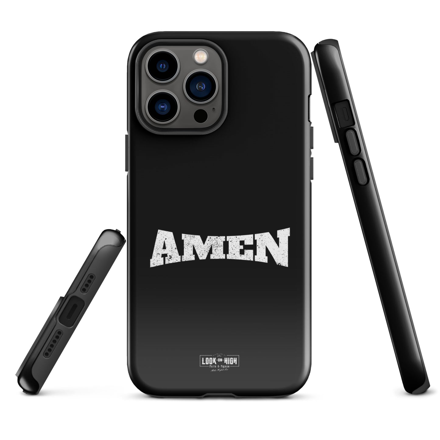 AMEN (The Fighter Collection) White on Black Tough Case for iPhone®