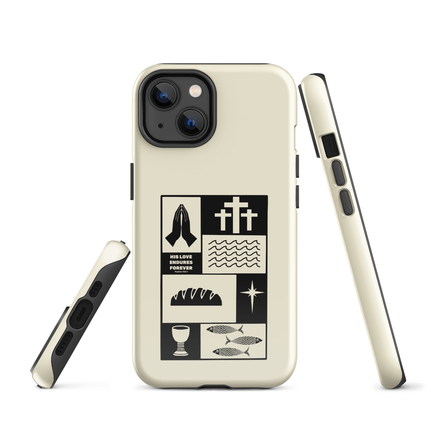 His Love Endures (Center City Collection) Lace White Tough Case for iPhone®