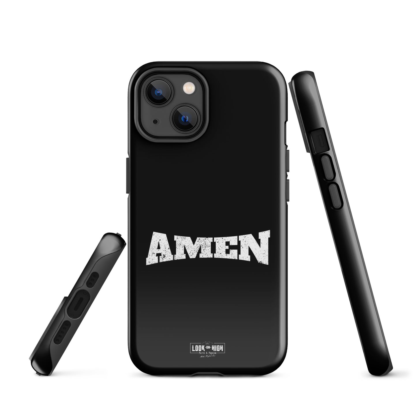 AMEN (The Fighter Collection) White on Black Tough Case for iPhone®