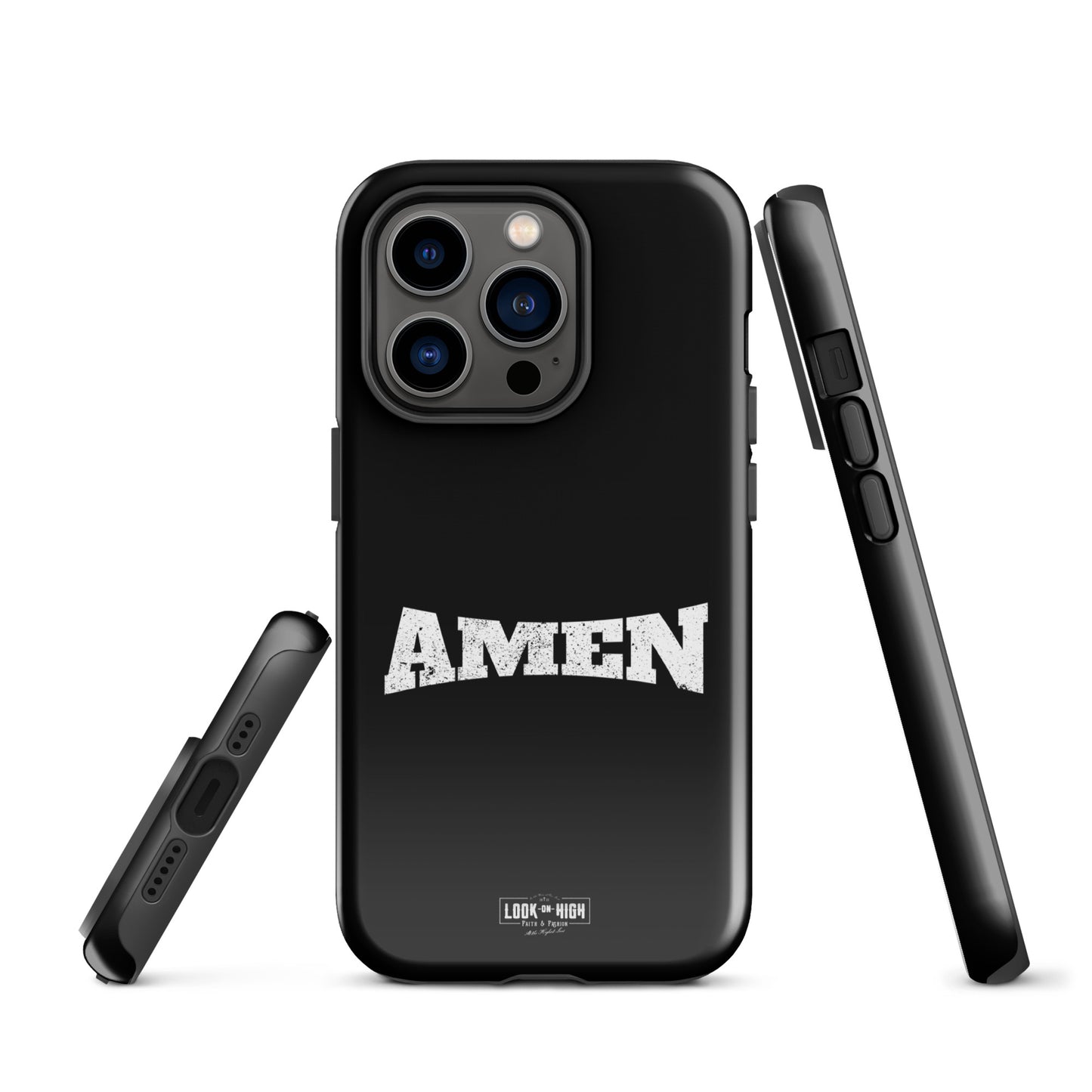 AMEN (The Fighter Collection) White on Black Tough Case for iPhone®