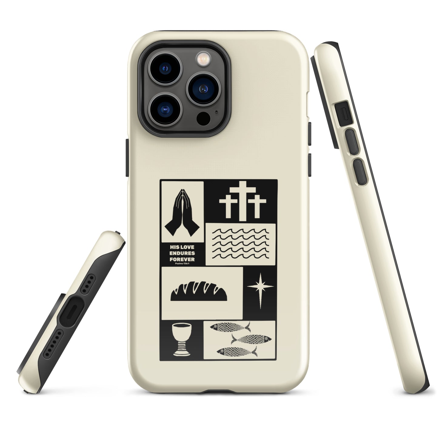 His Love Endures (Center City Collection) Lace White Tough Case for iPhone®