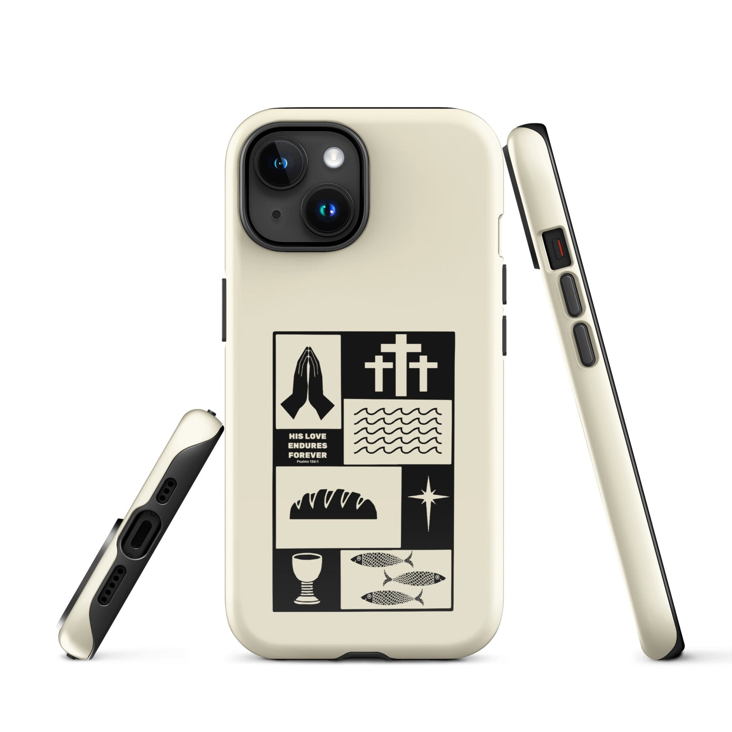 His Love Endures (Center City Collection) Lace White Tough Case for iPhone®