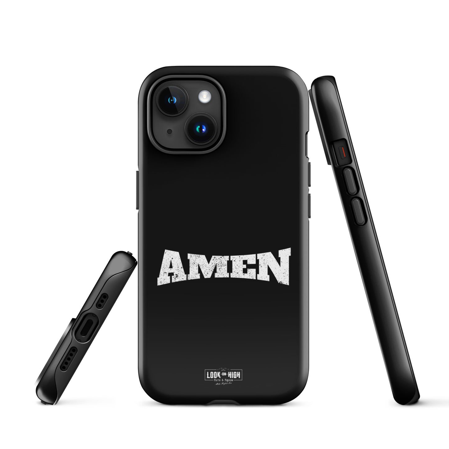 AMEN (The Fighter Collection) White on Black Tough Case for iPhone®