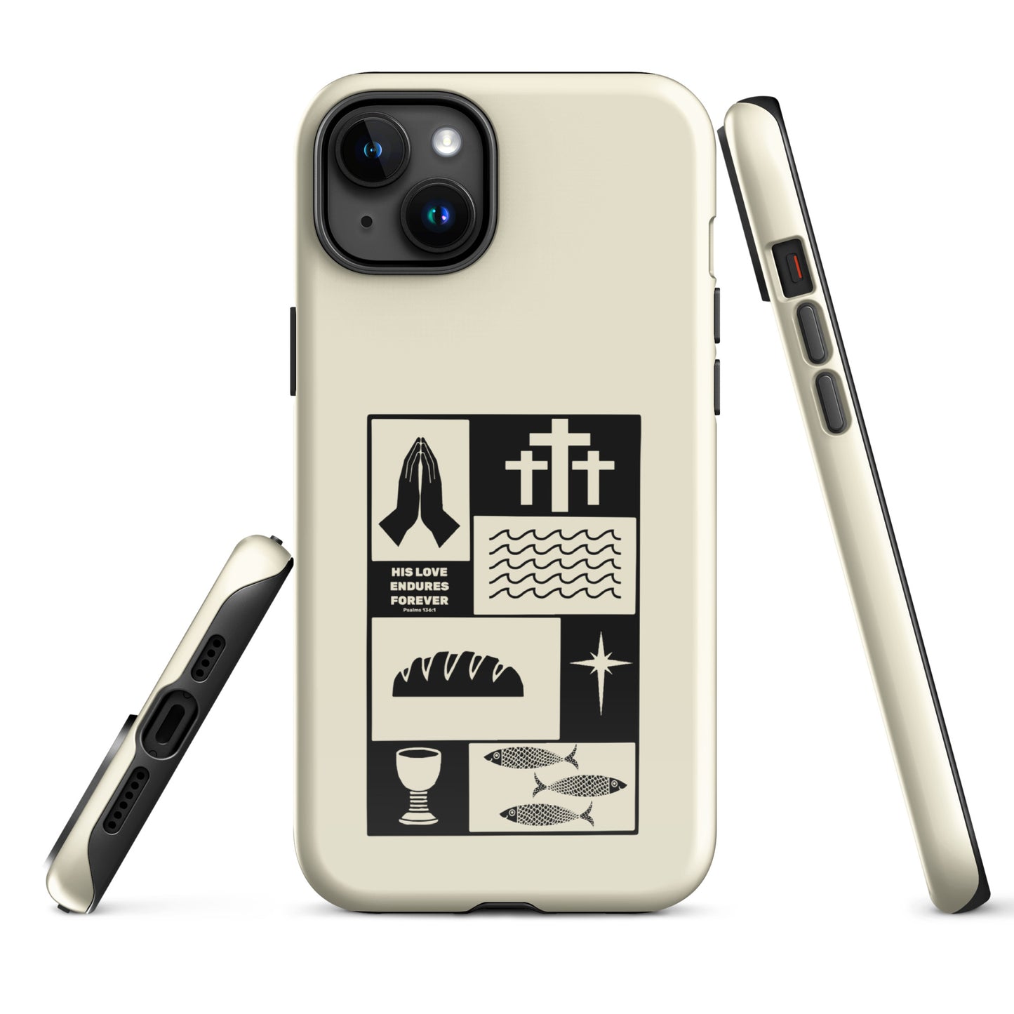 His Love Endures (Center City Collection) Lace White Tough Case for iPhone®