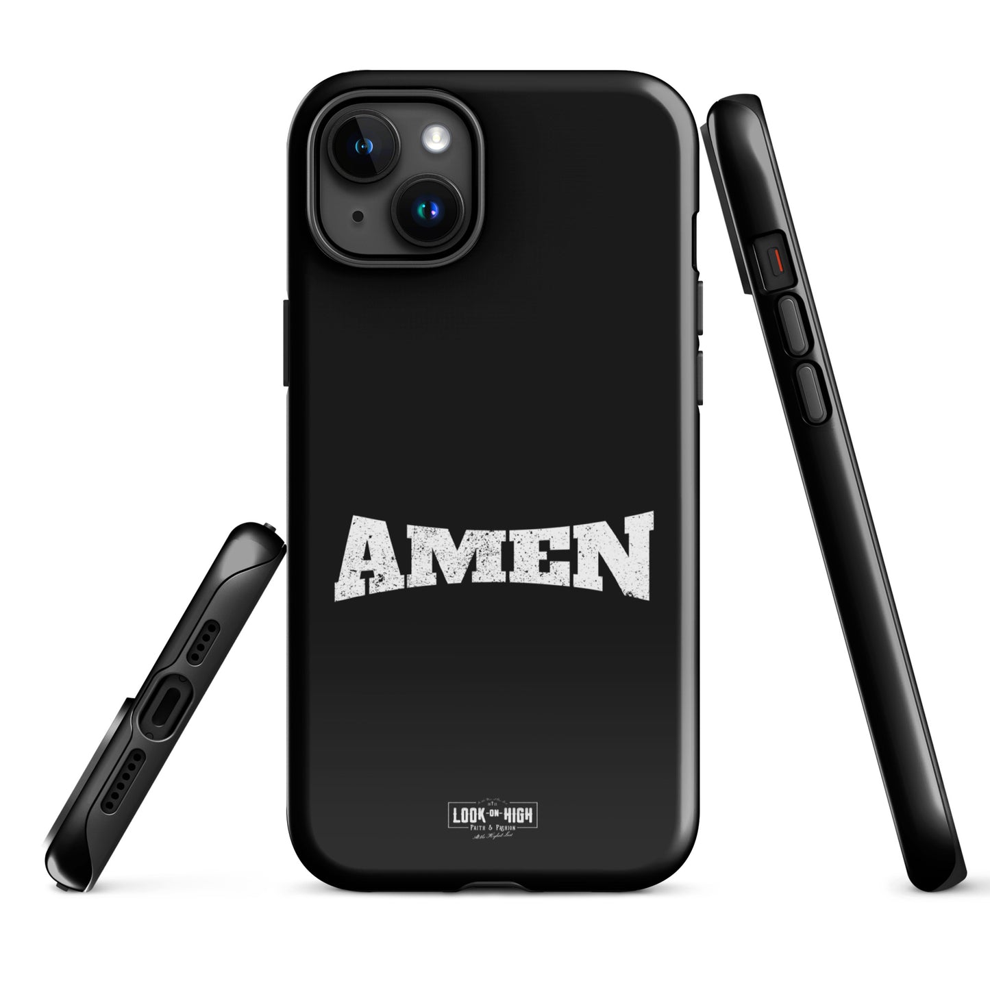 AMEN (The Fighter Collection) White on Black Tough Case for iPhone®