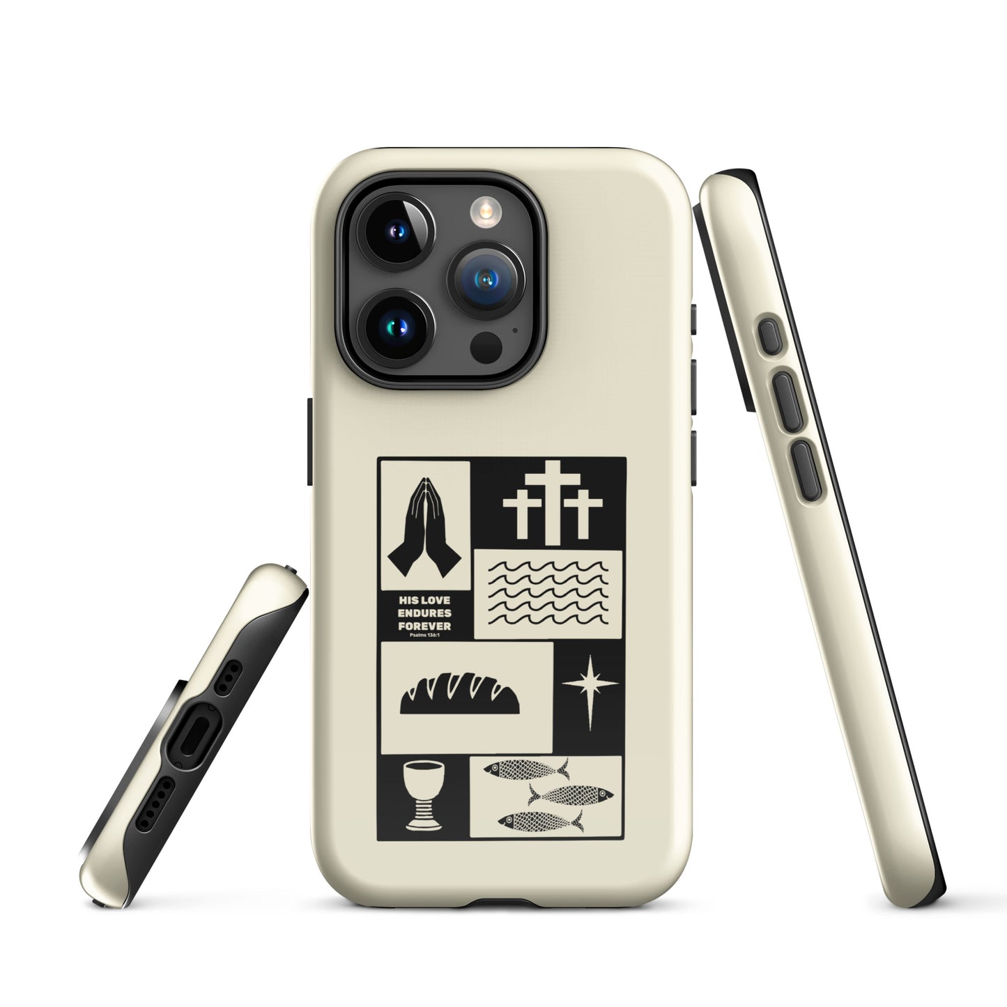 His Love Endures (Center City Collection) Lace White Tough Case for iPhone®
