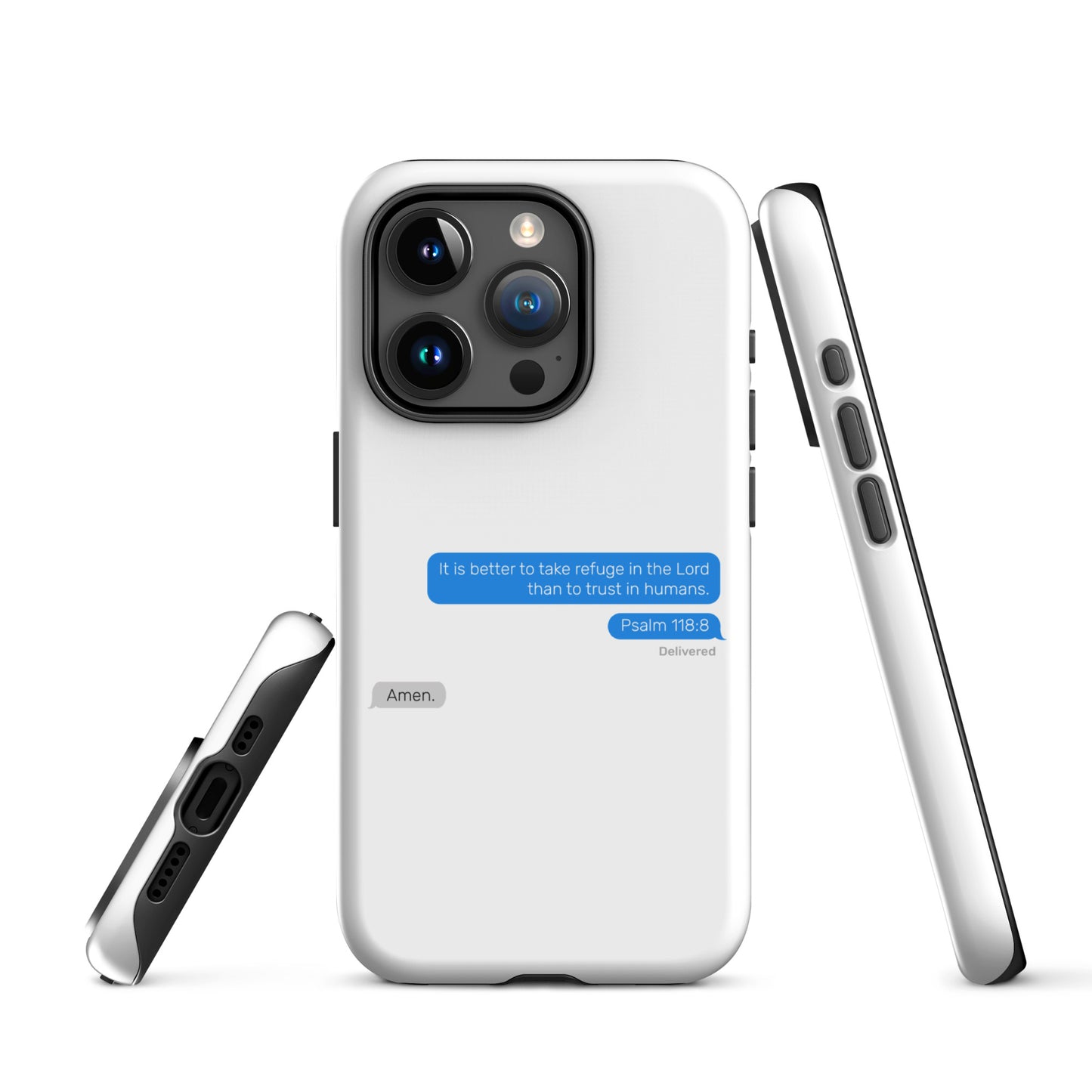 Psalm 118:8 (Devotionals Collection) White Tough Case for iPhone®