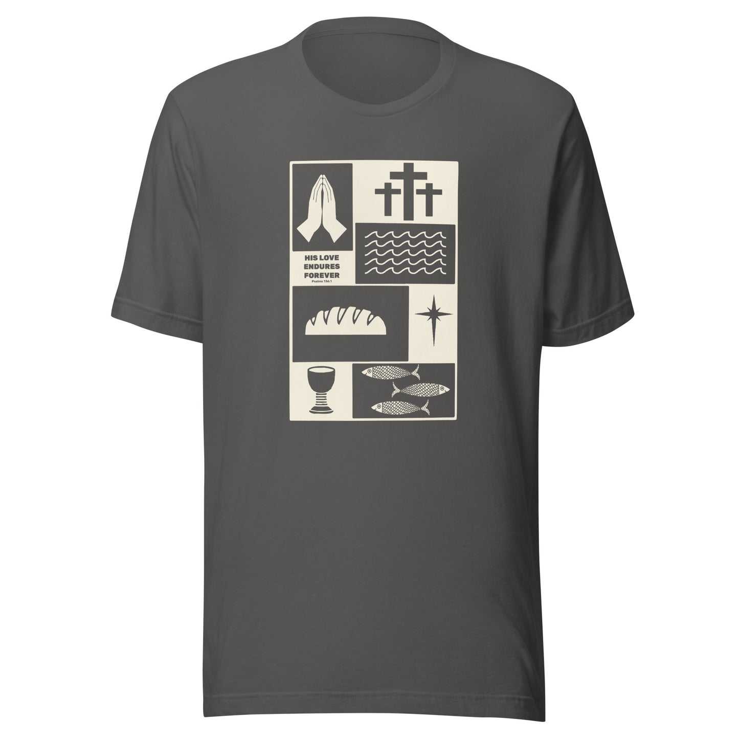 His Love Endures in Beige (Center City Collection) Unisex t-shirt