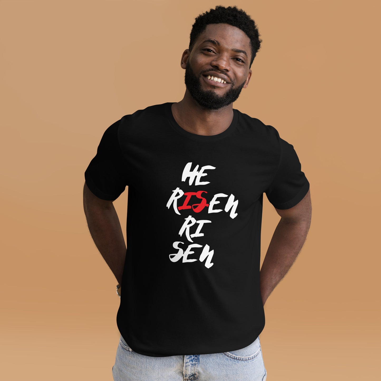 "He Is Risen" Cross (Center City Collection) Unisex t-shirt
