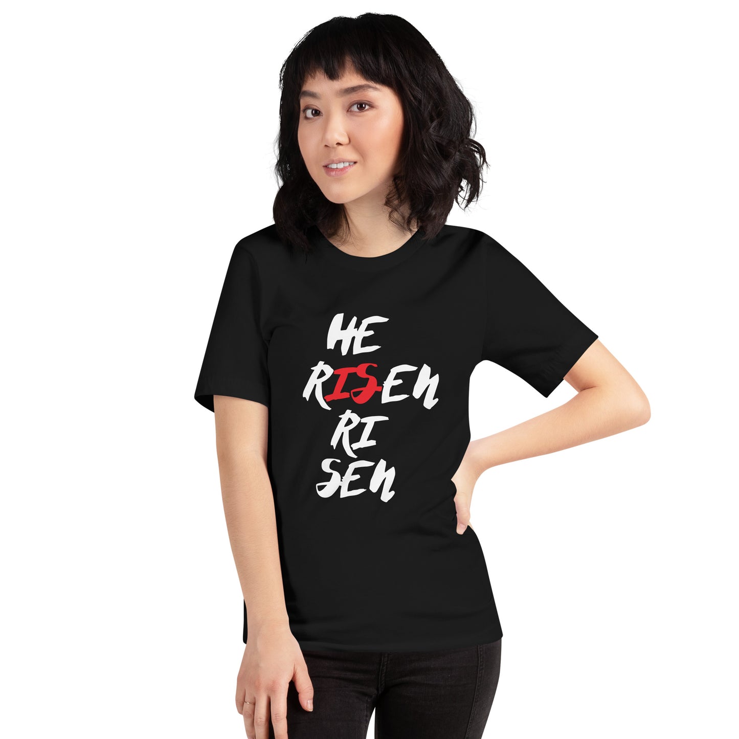 "He Is Risen" Cross (Center City Collection) Unisex t-shirt