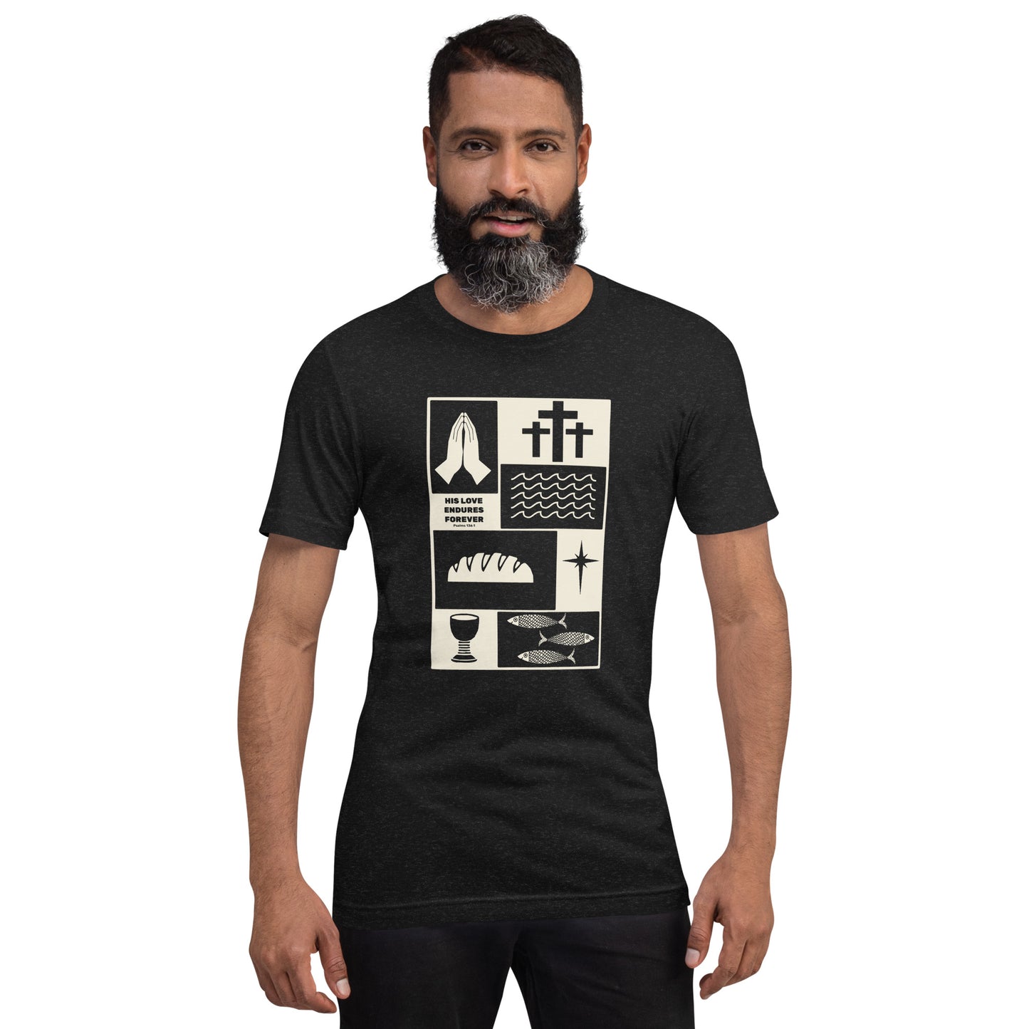His Love Endures in Beige (Center City Collection) Unisex t-shirt