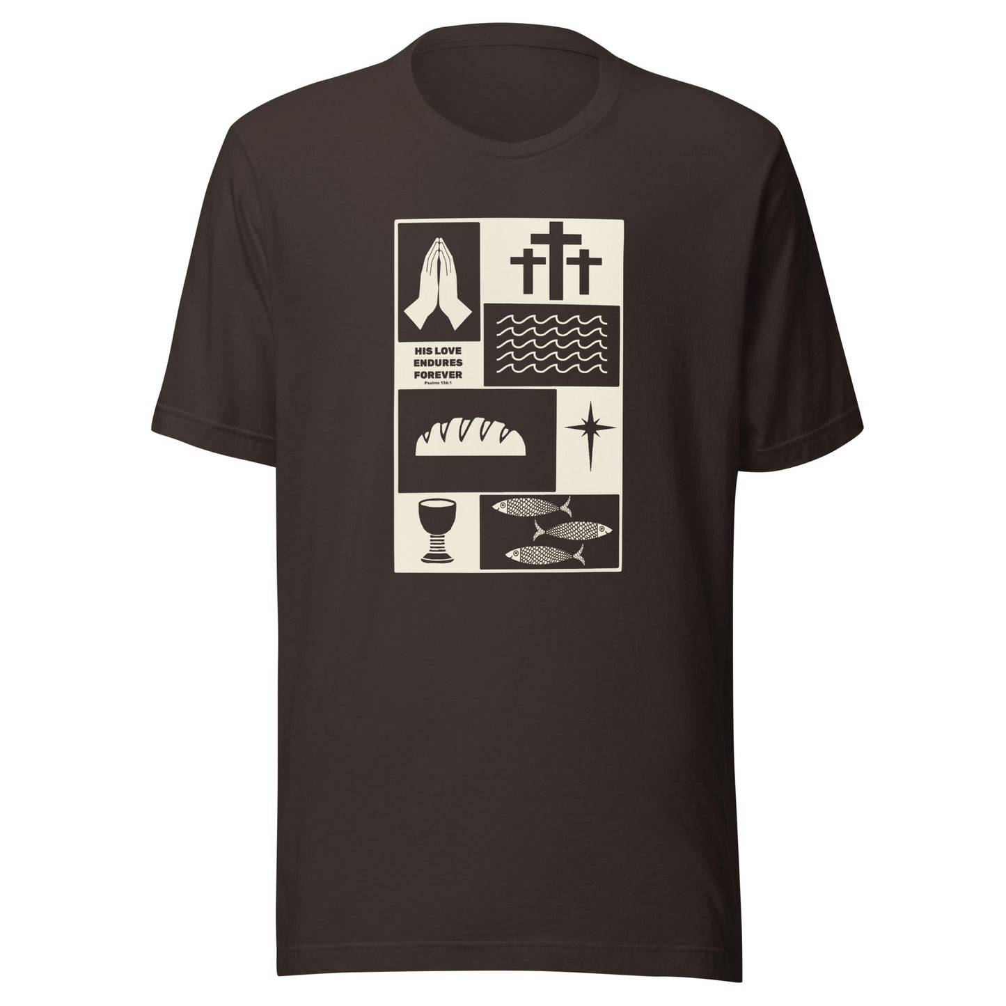 His Love Endures in Beige (Center City Collection) Unisex t-shirt