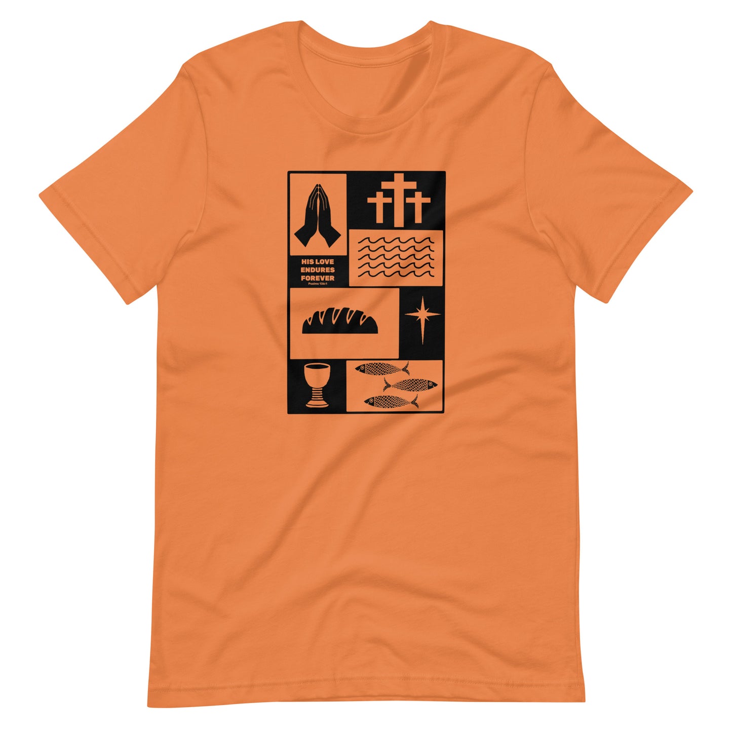 His Love Endures in Black (Center City Collection) Unisex T-shirt