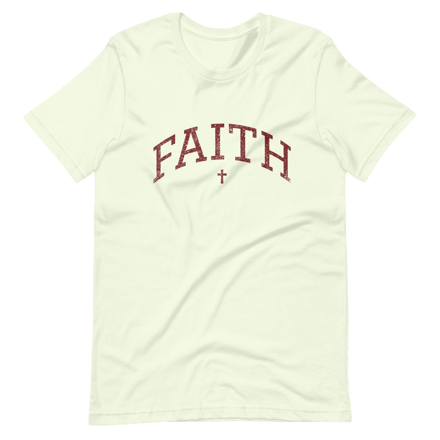 FAITH with Cross in Blood (Letterman Collection) Unisex T-shirt