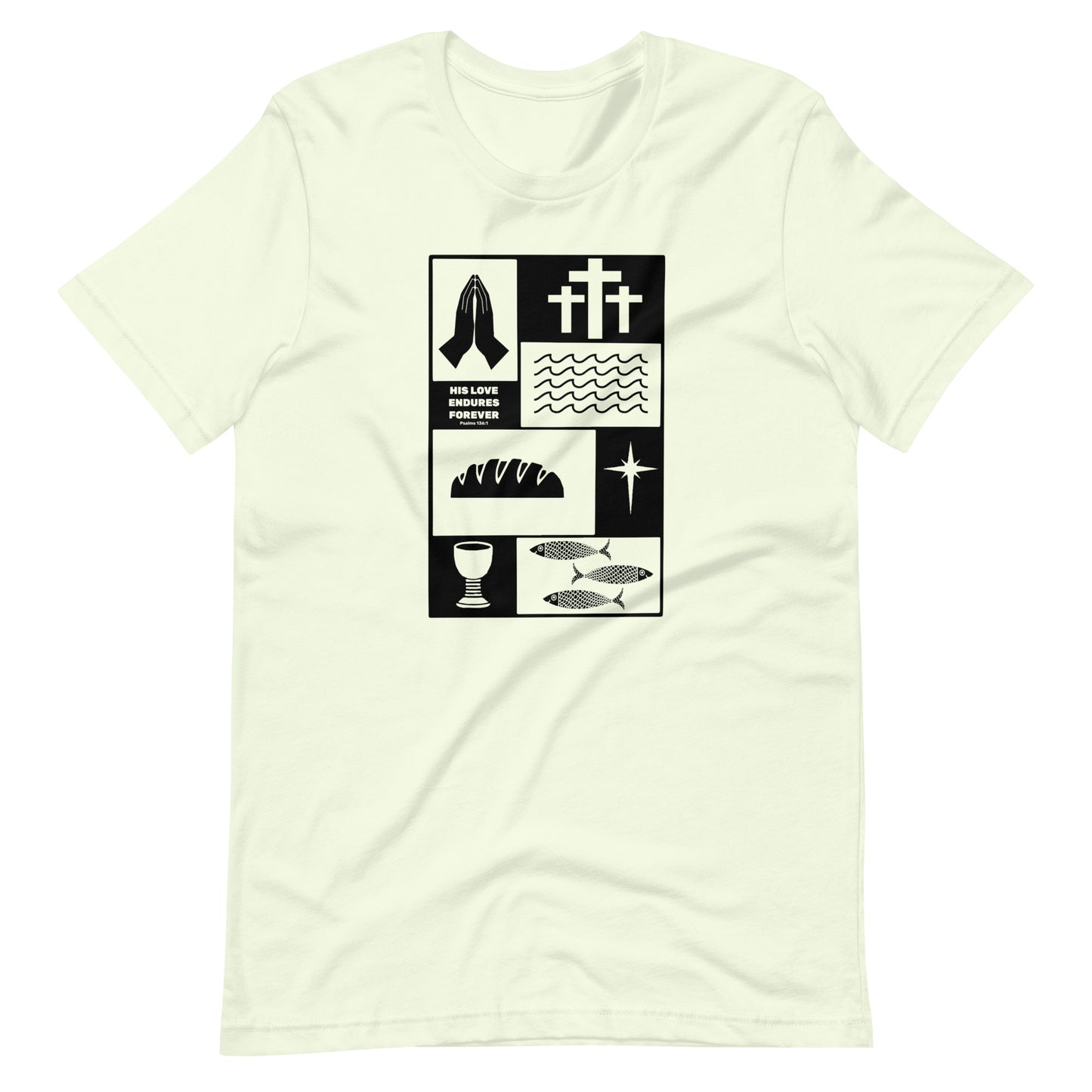 His Love Endures in Black (Center City Collection) Unisex T-shirt