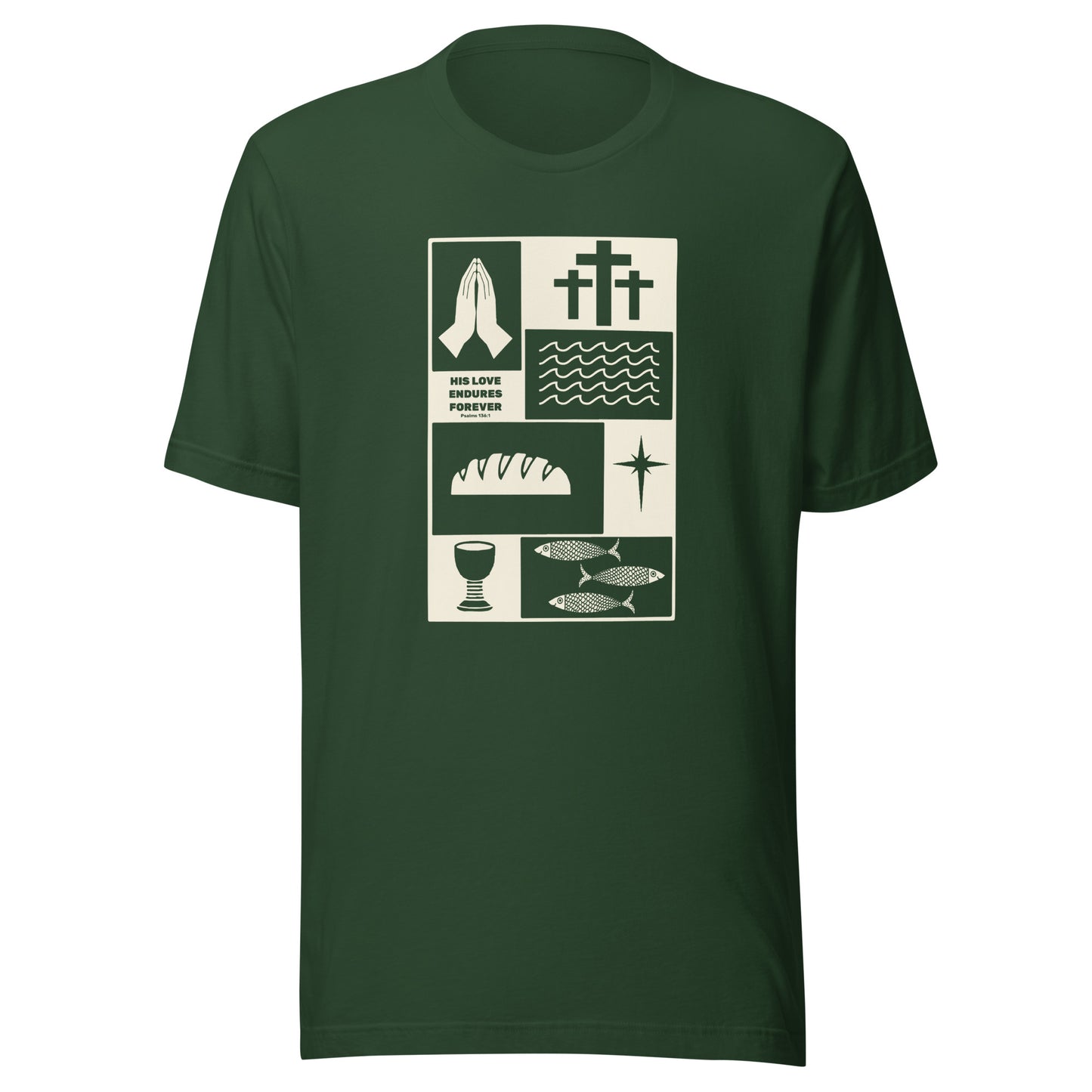 His Love Endures in Beige (Center City Collection) Unisex t-shirt