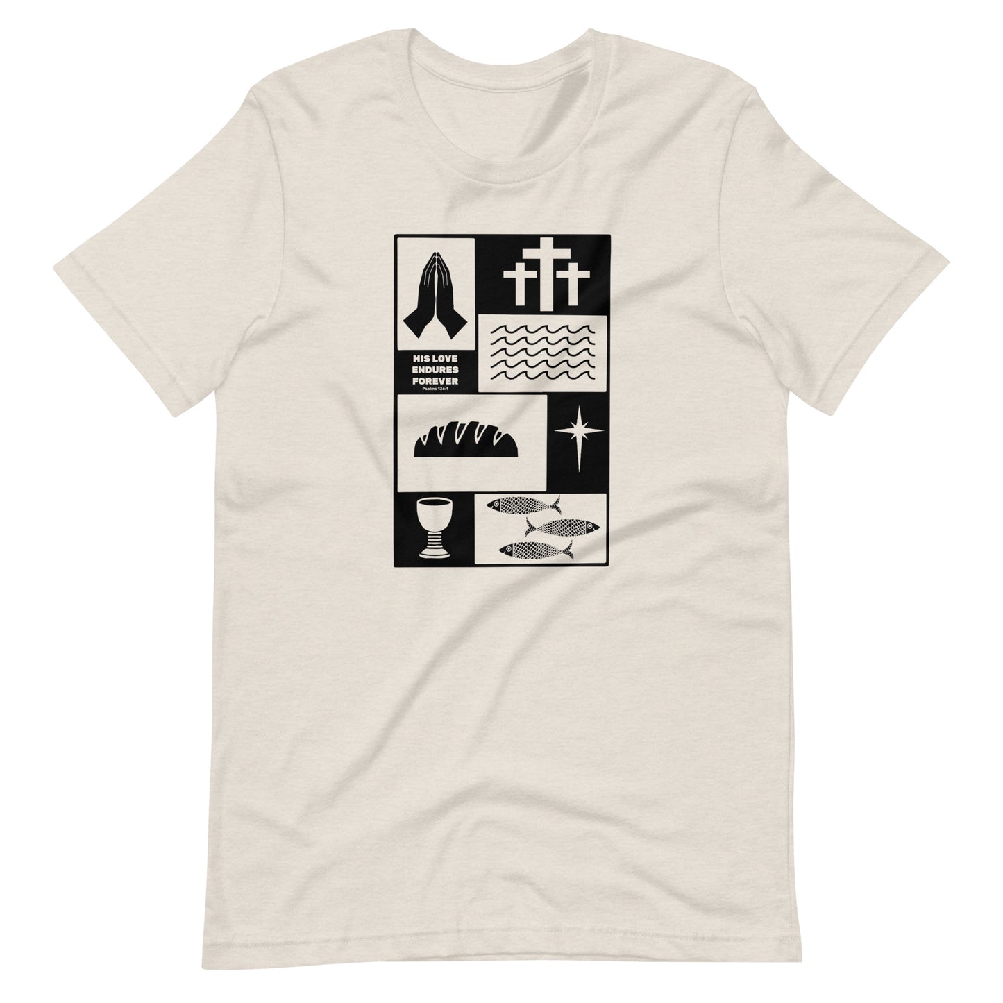 His Love Endures in Black (Center City Collection) Unisex T-shirt