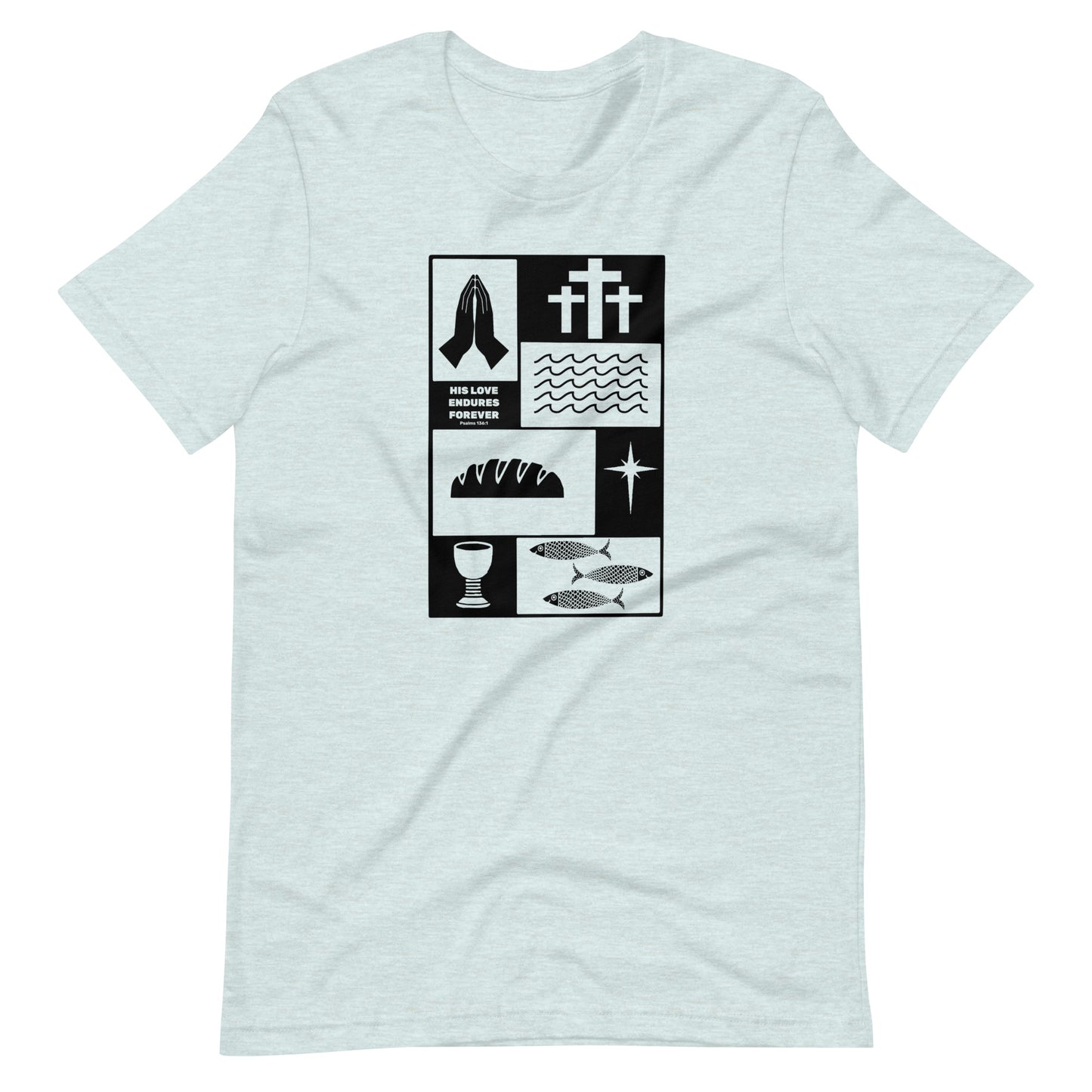 His Love Endures in Black (Center City Collection) Unisex T-shirt