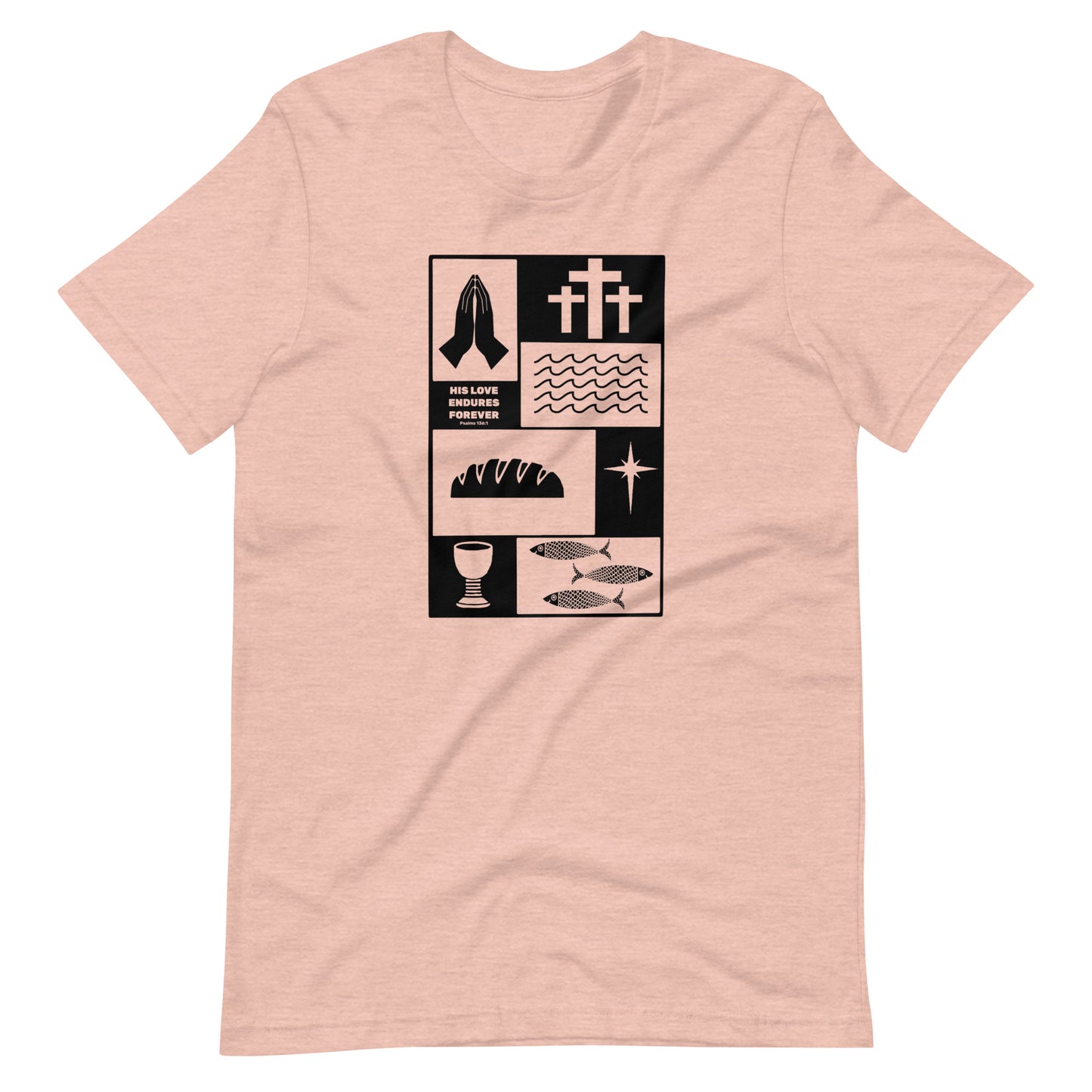 His Love Endures in Black (Center City Collection) Unisex T-shirt