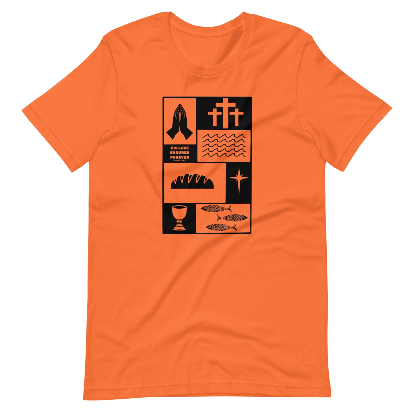 His Love Endures in Black (Center City Collection) Unisex T-shirt