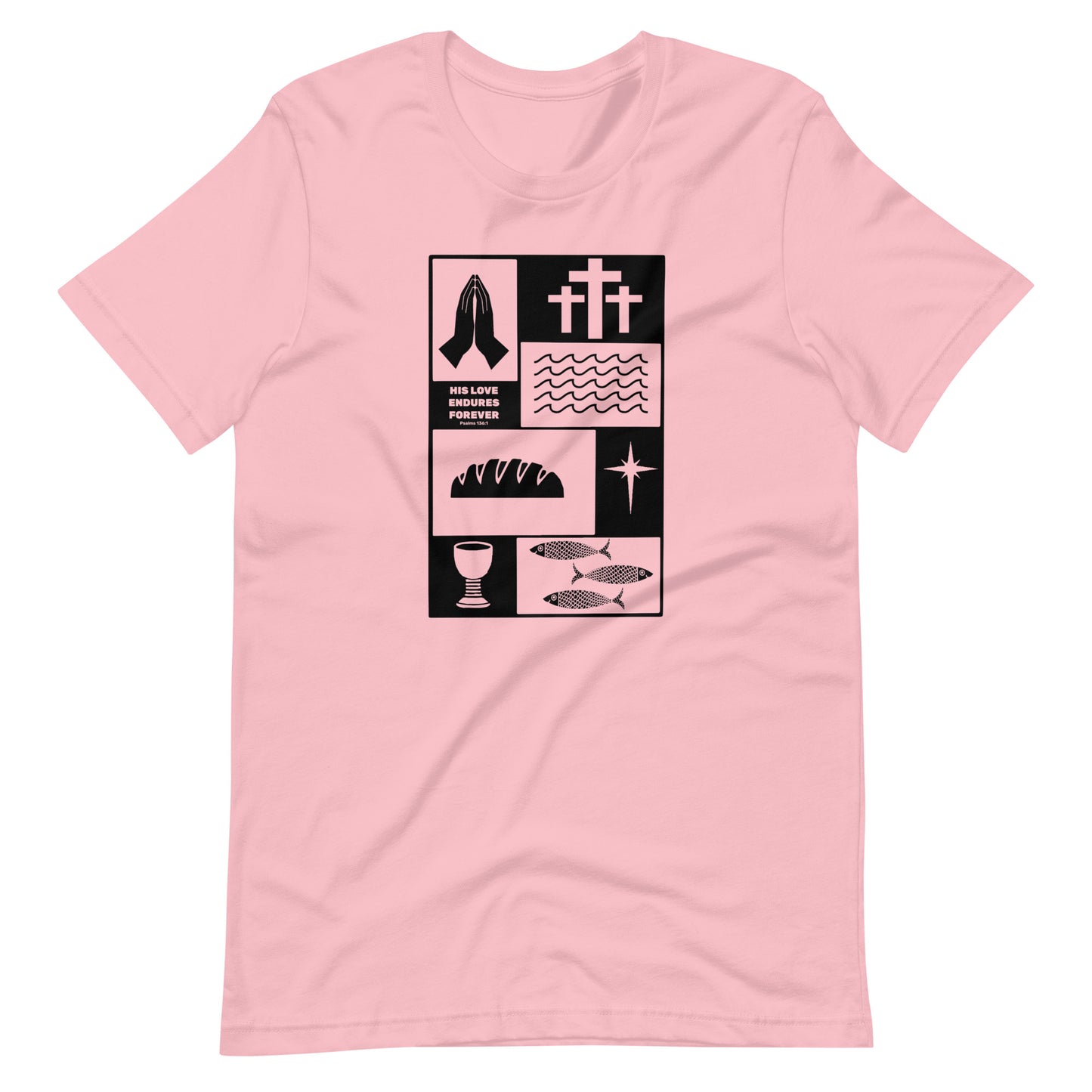 His Love Endures in Black (Center City Collection) Unisex T-shirt