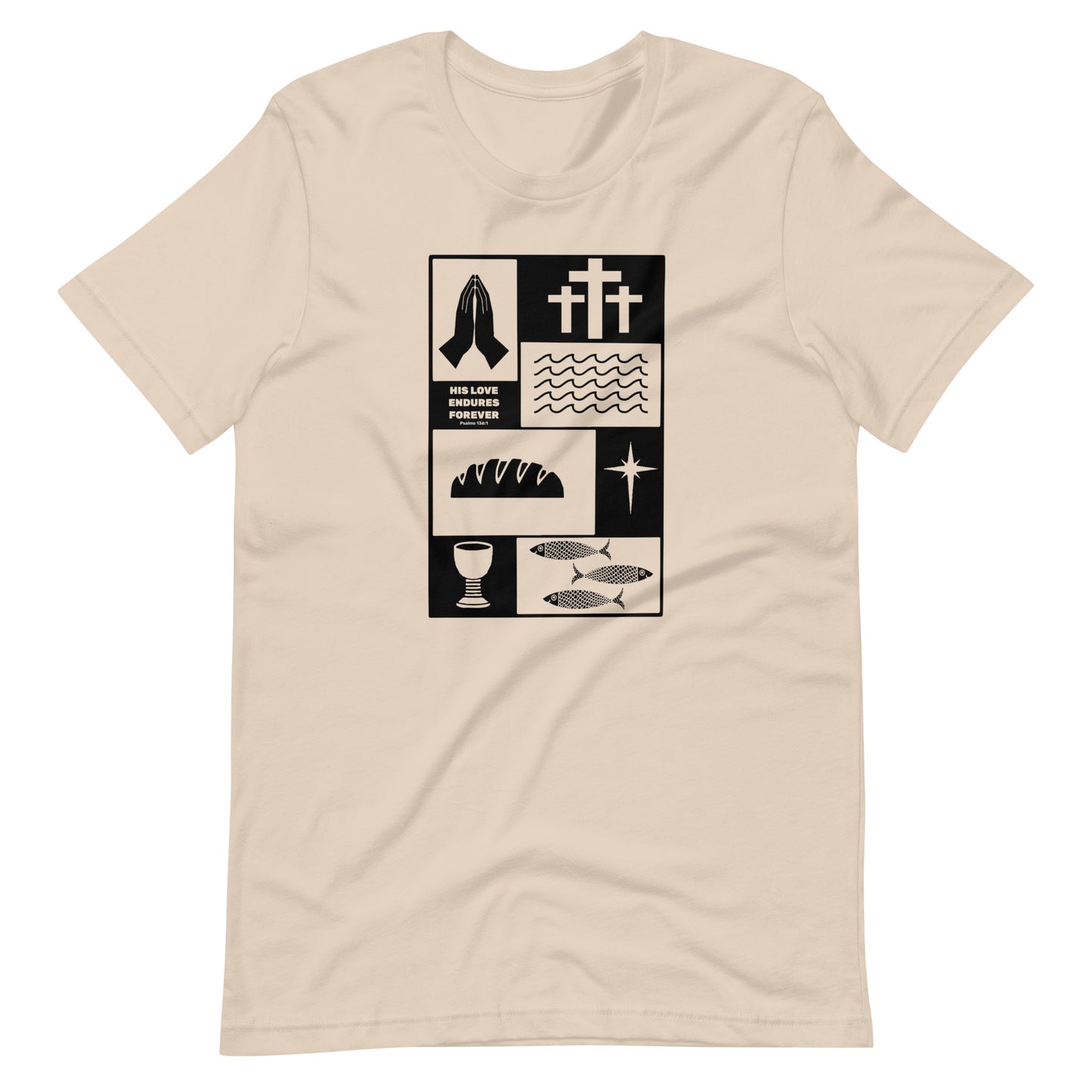 His Love Endures in Black (Center City Collection) Unisex T-shirt