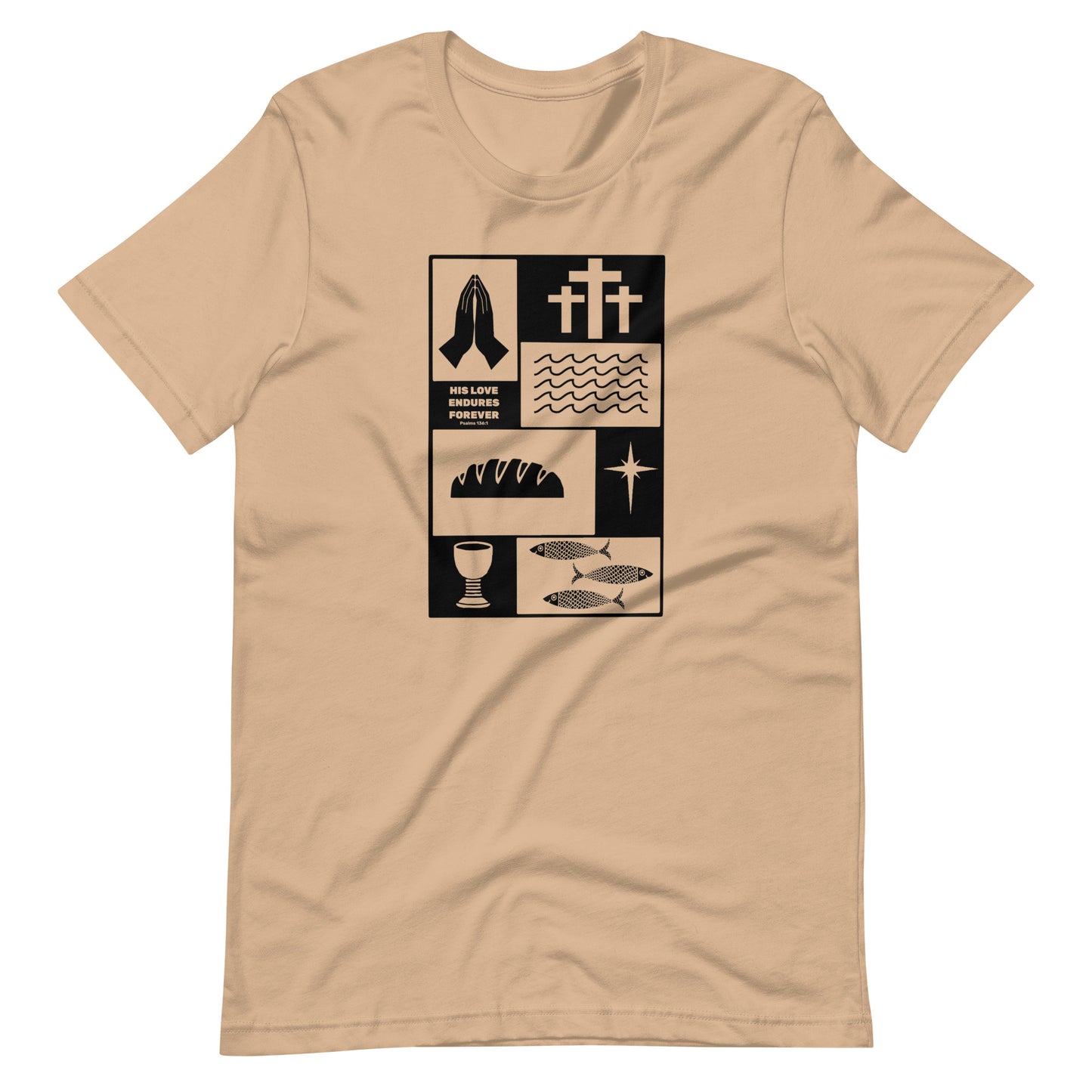 His Love Endures in Black (Center City Collection) Unisex T-shirt
