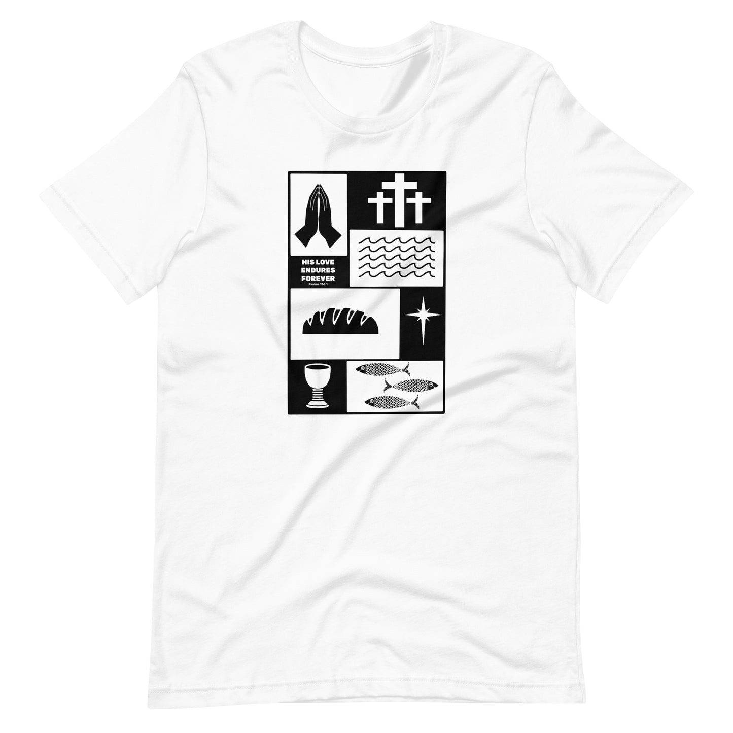 His Love Endures in Black (Center City Collection) Unisex T-shirt