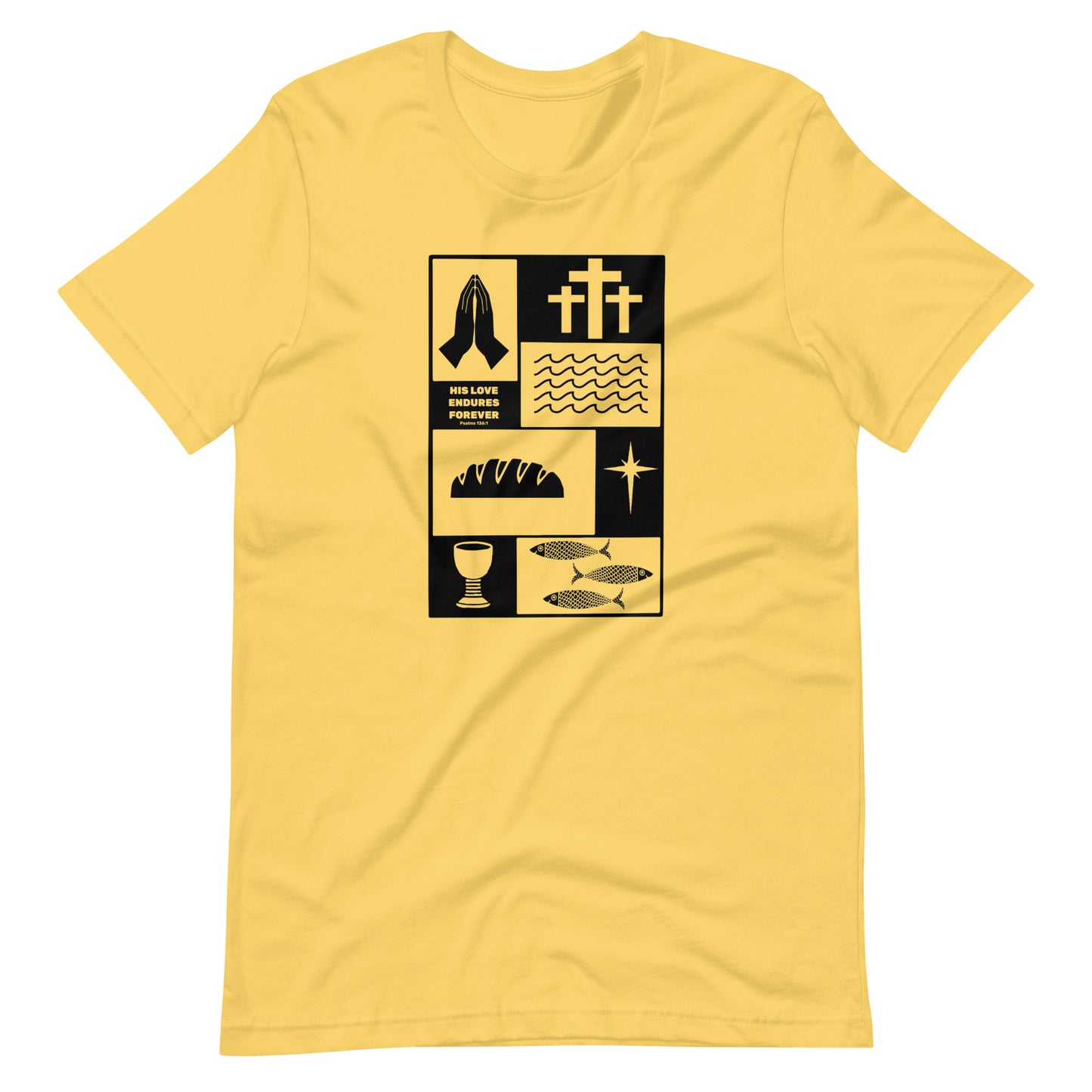 His Love Endures in Black (Center City Collection) Unisex T-shirt