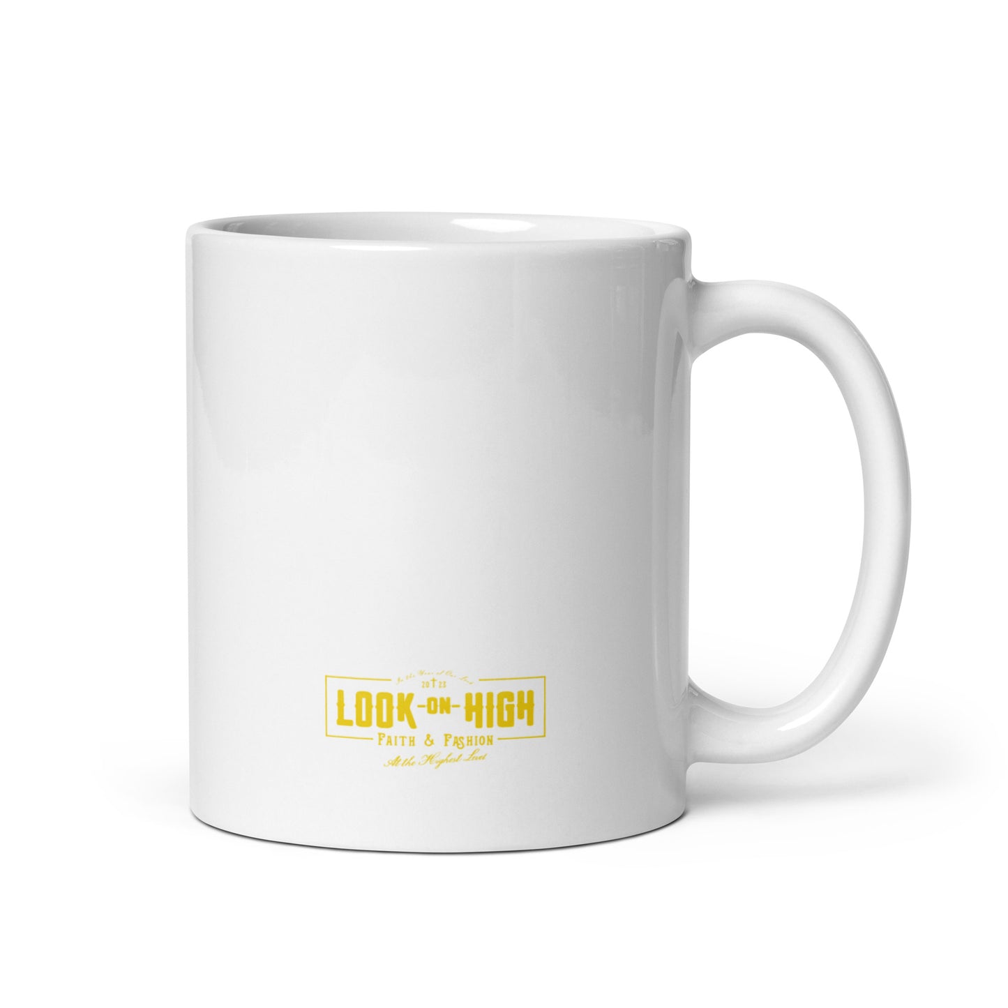 Team Jesus (Gold Crest) White glossy mug