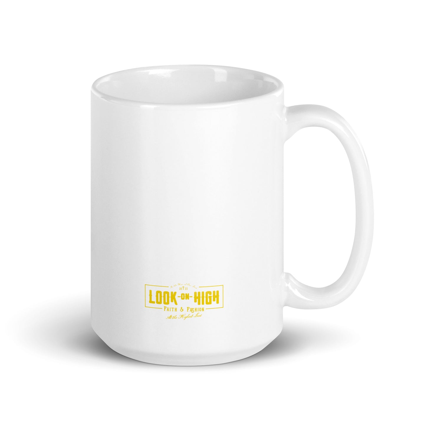 Team Jesus (Gold Crest) White glossy mug