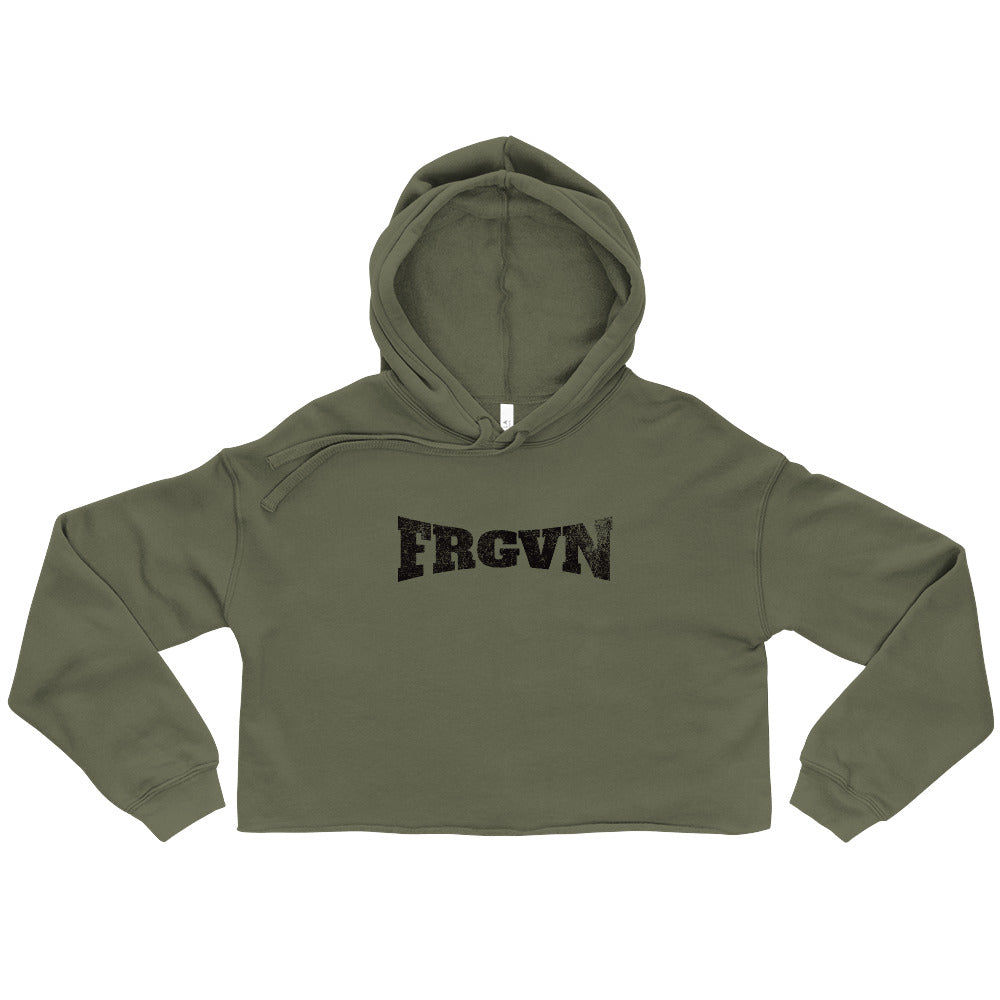 FRGVN in Black (The Fighter Collection) Women's Cropped Hoodie