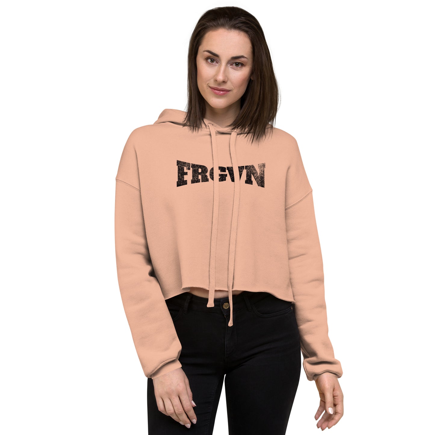 FRGVN in Black (The Fighter Collection) Women's Cropped Hoodie